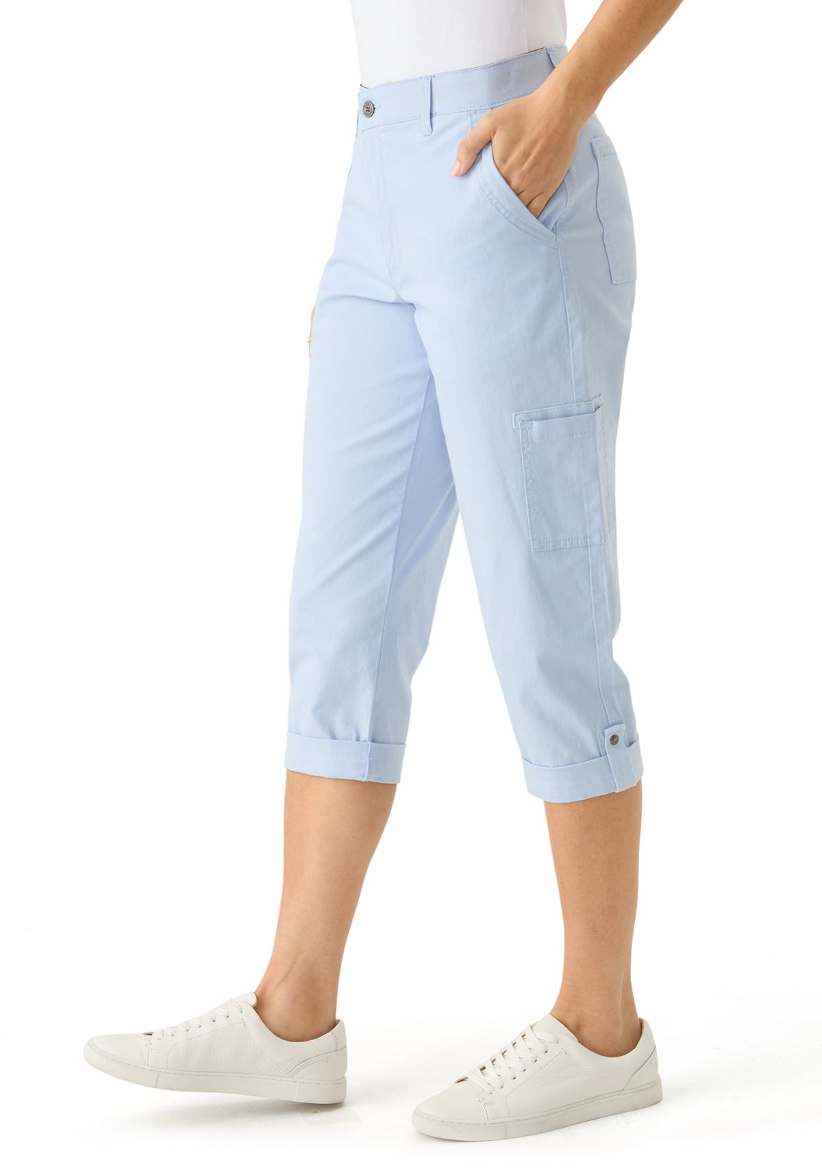 Womens Cargo Capri Pants