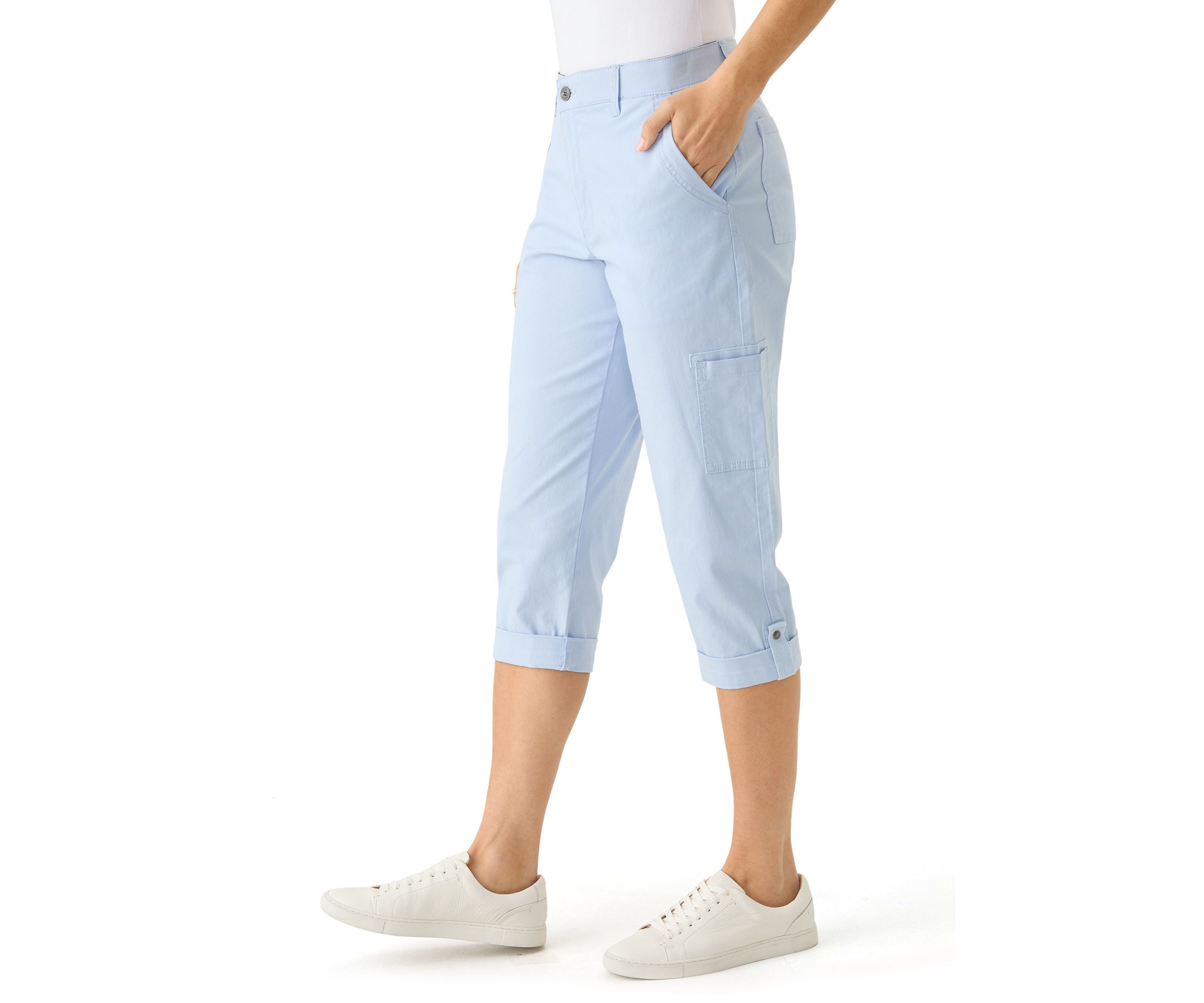 Womens Cargo Capri Pants