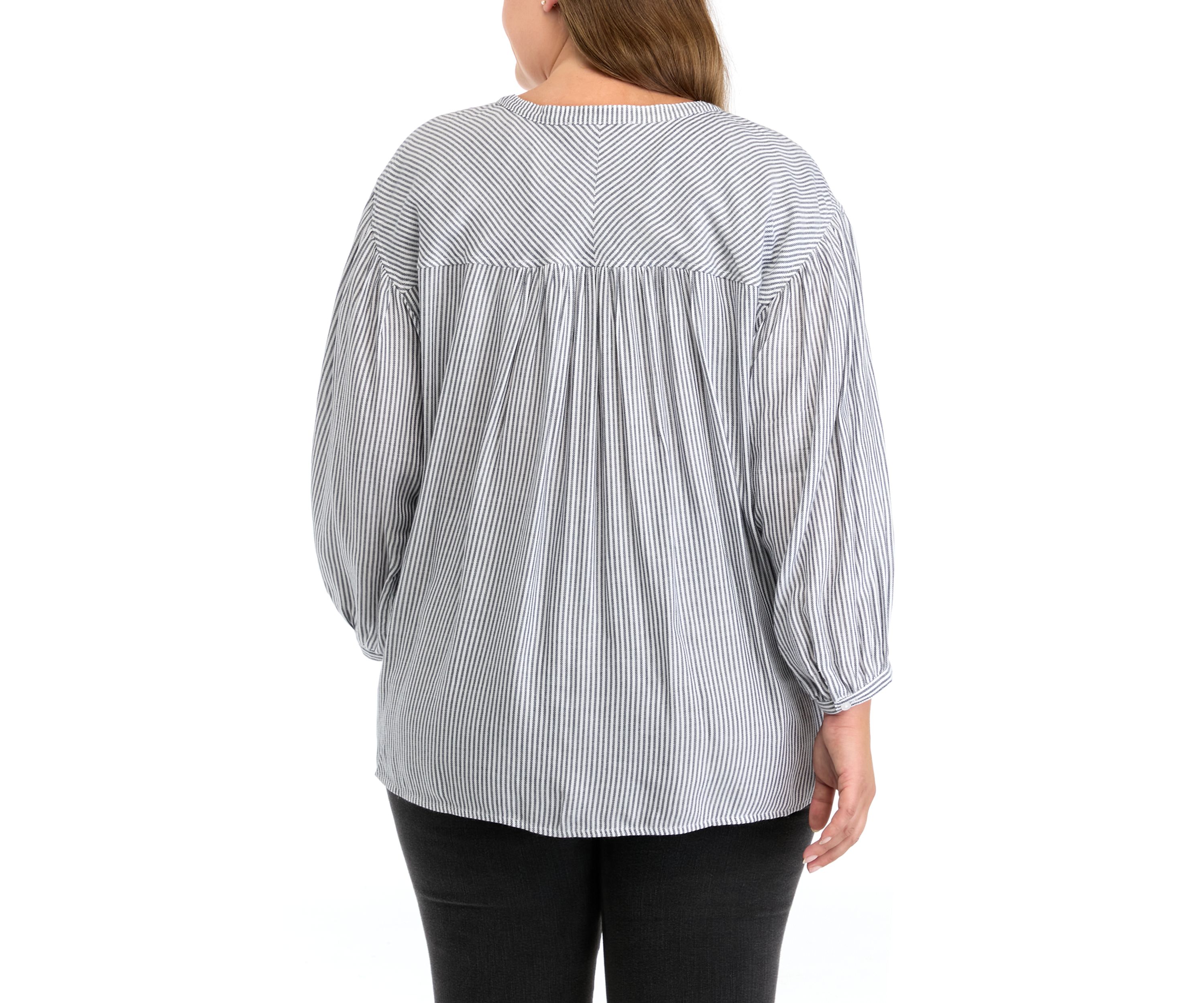 Plus Size Doral Henley Woven Shirt