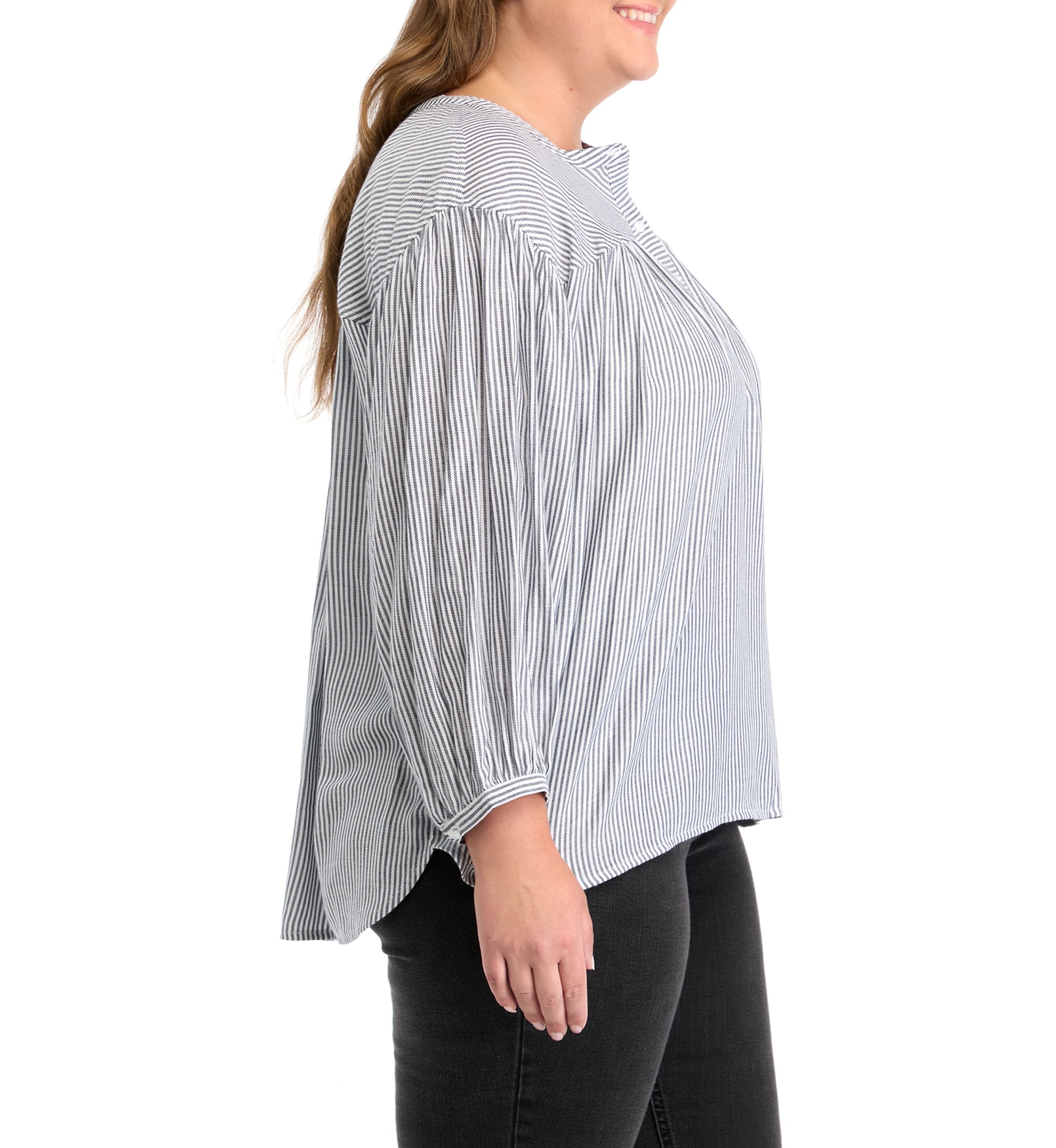 Plus Size Doral Henley Woven Shirt