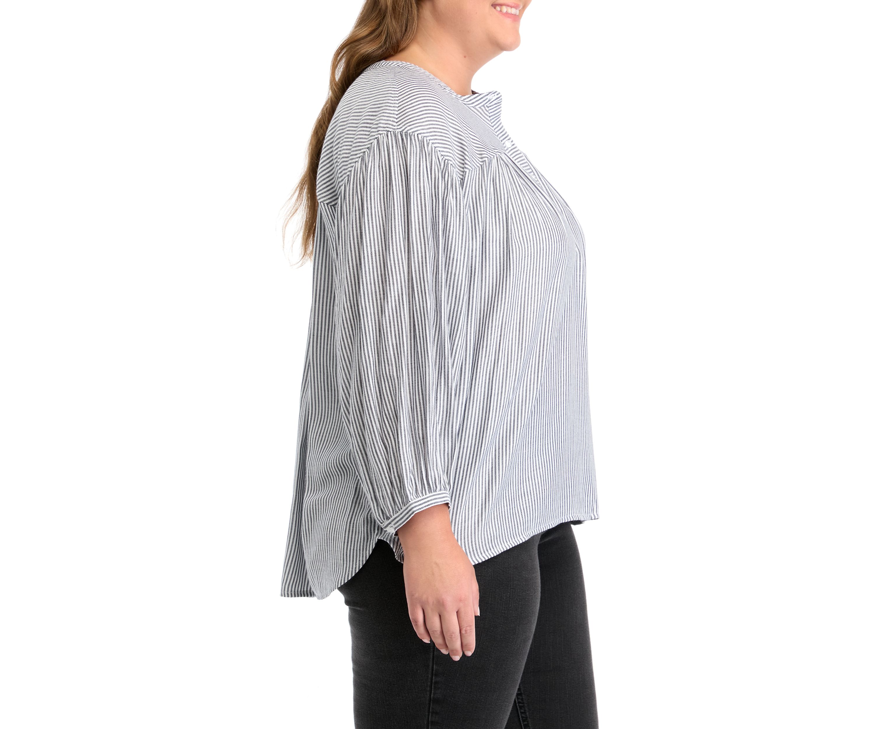 Plus Size Doral Henley Woven Shirt