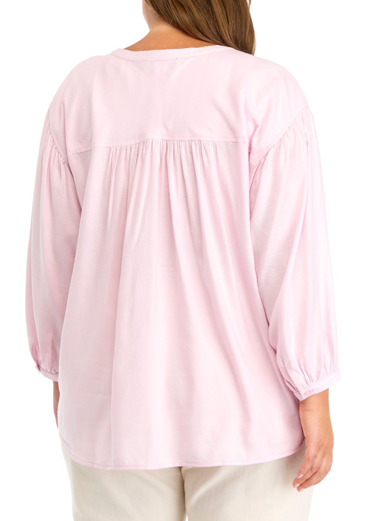 Plus Size Doral Henley Woven Blouse