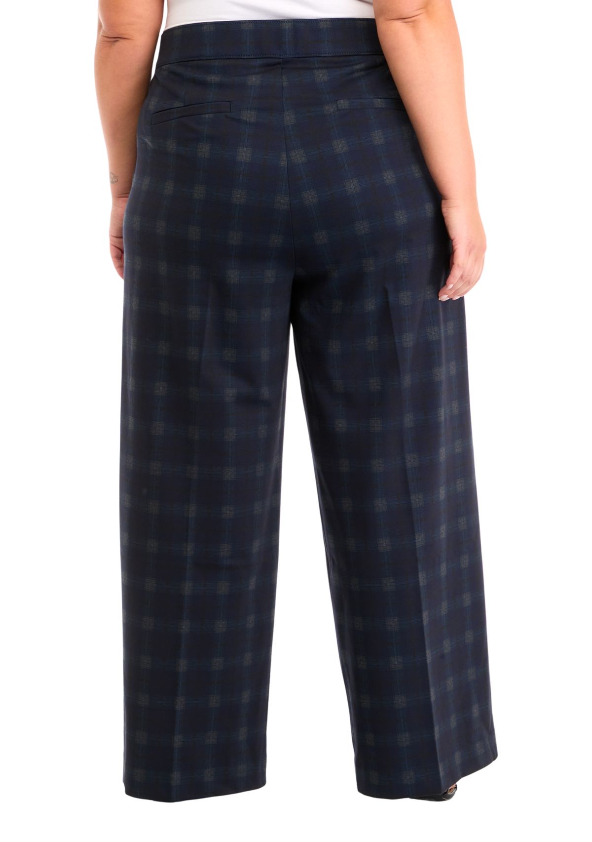 Plus Size Shape Effect Ponte Wide Leg Jeans