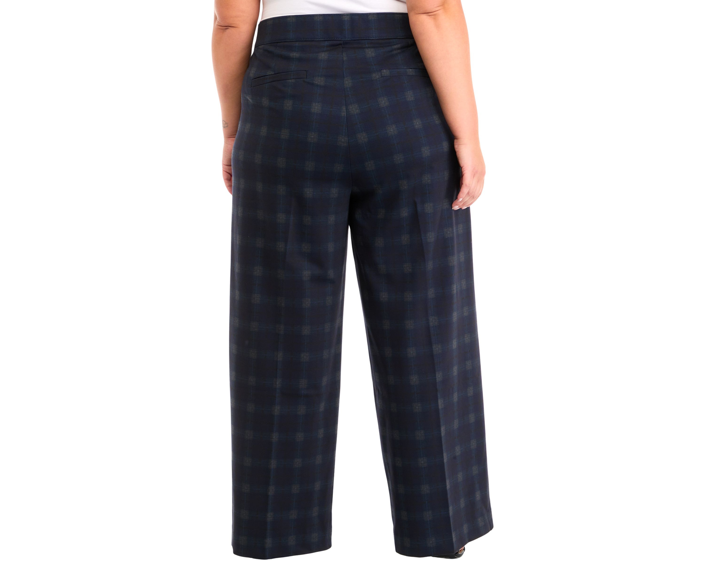 Plus Size Shape Effect Ponte Wide Leg Jeans