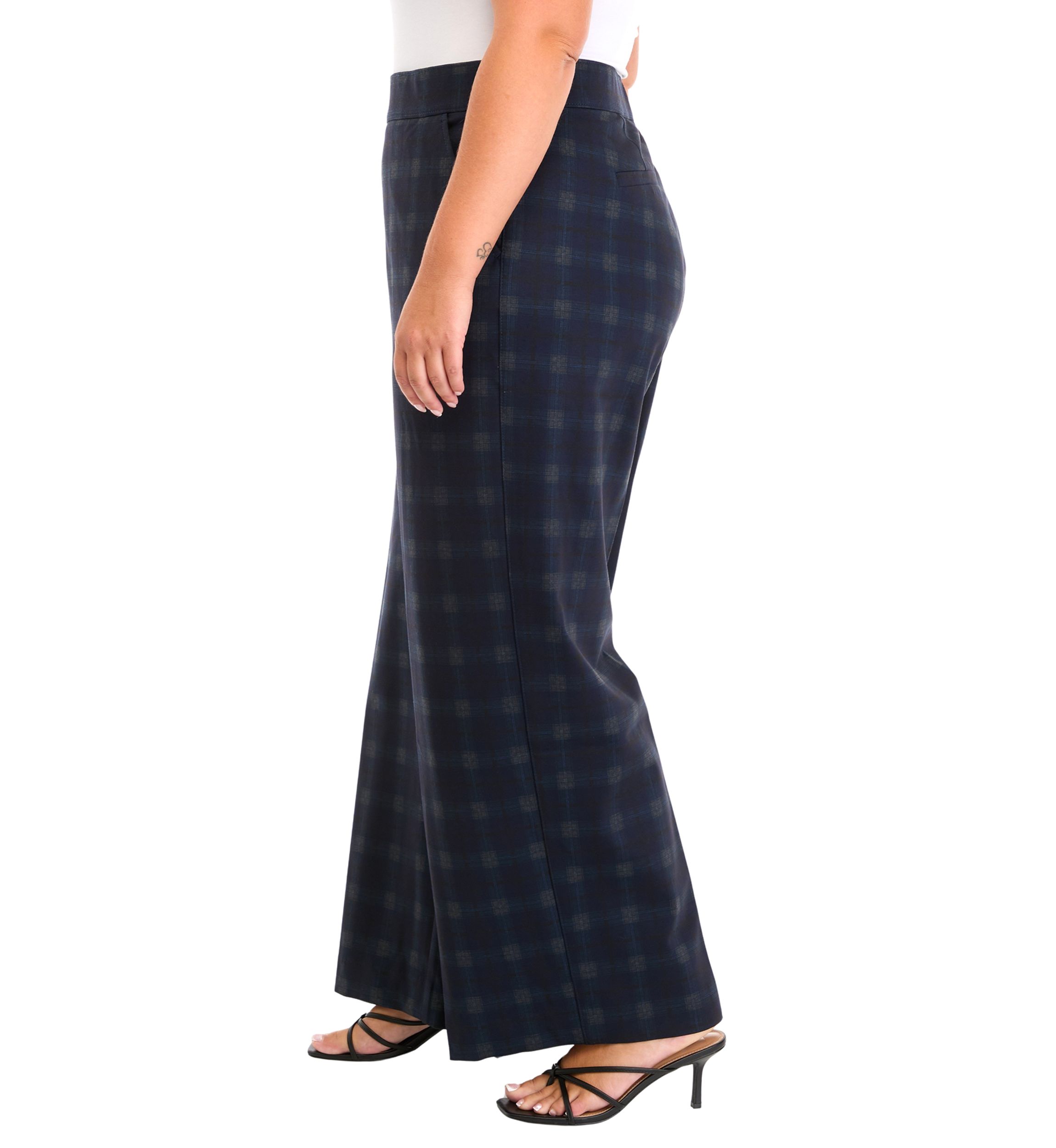 Plus Size Shape Effect Ponte Wide Leg Jeans