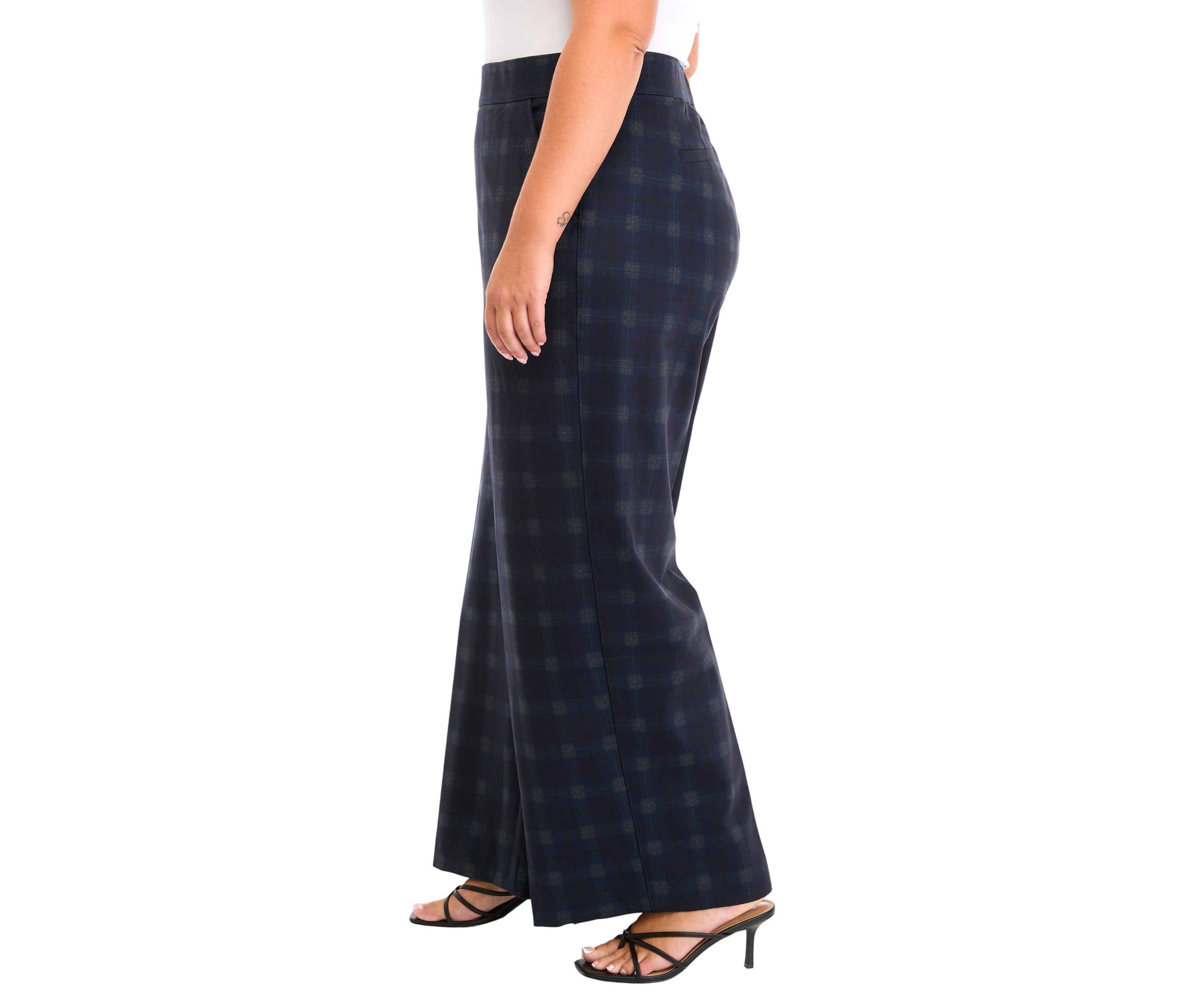 Plus Size Shape Effect Ponte Wide Leg Jeans