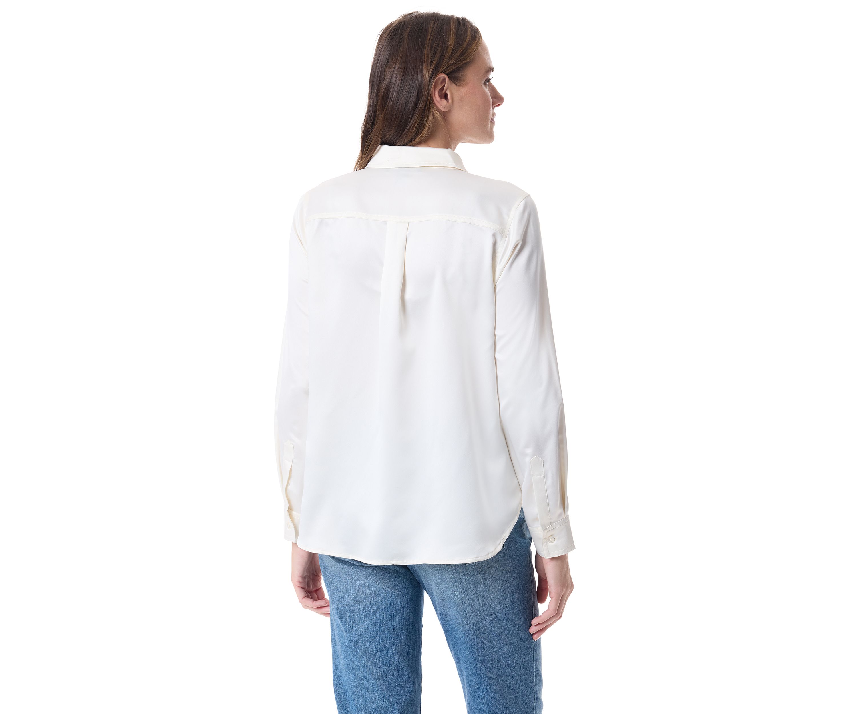Petite Larisa Silk Effect Printed Top