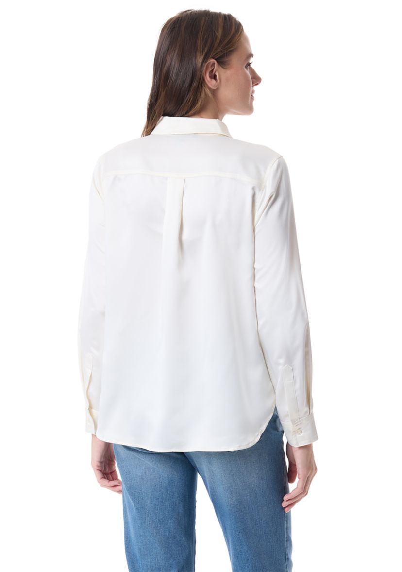 Petite Larisa Silk Effect Printed Top