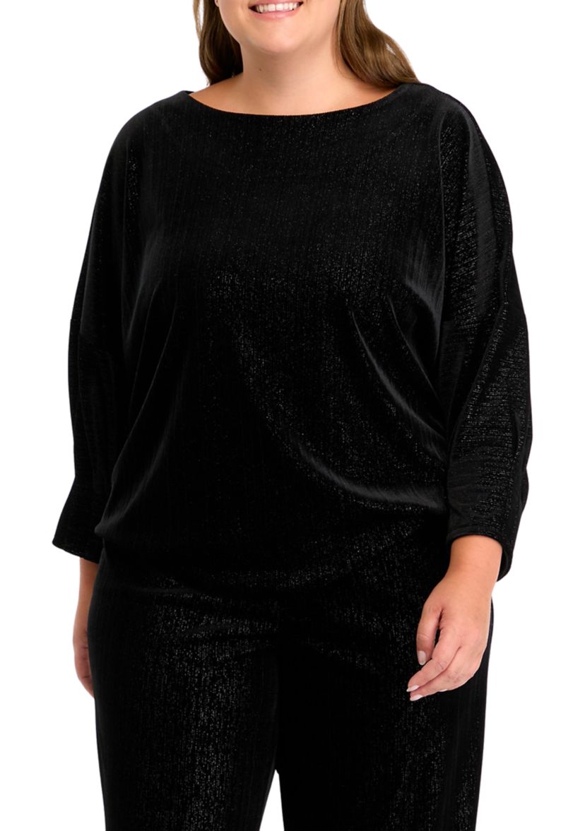 Plus Size Dixie Stretch Velvet Top