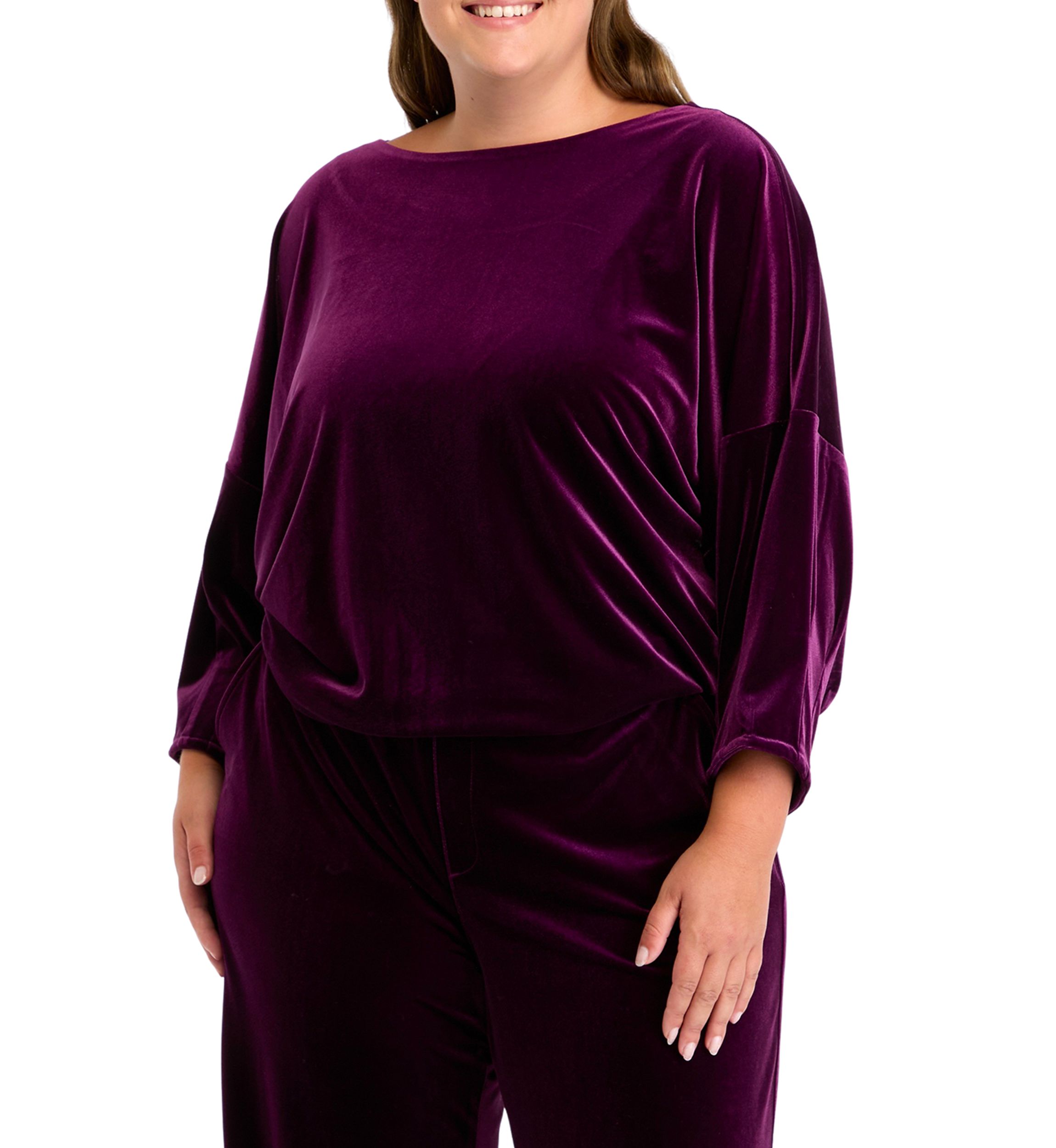 Plus Size Dixie Stretch Velvet Top