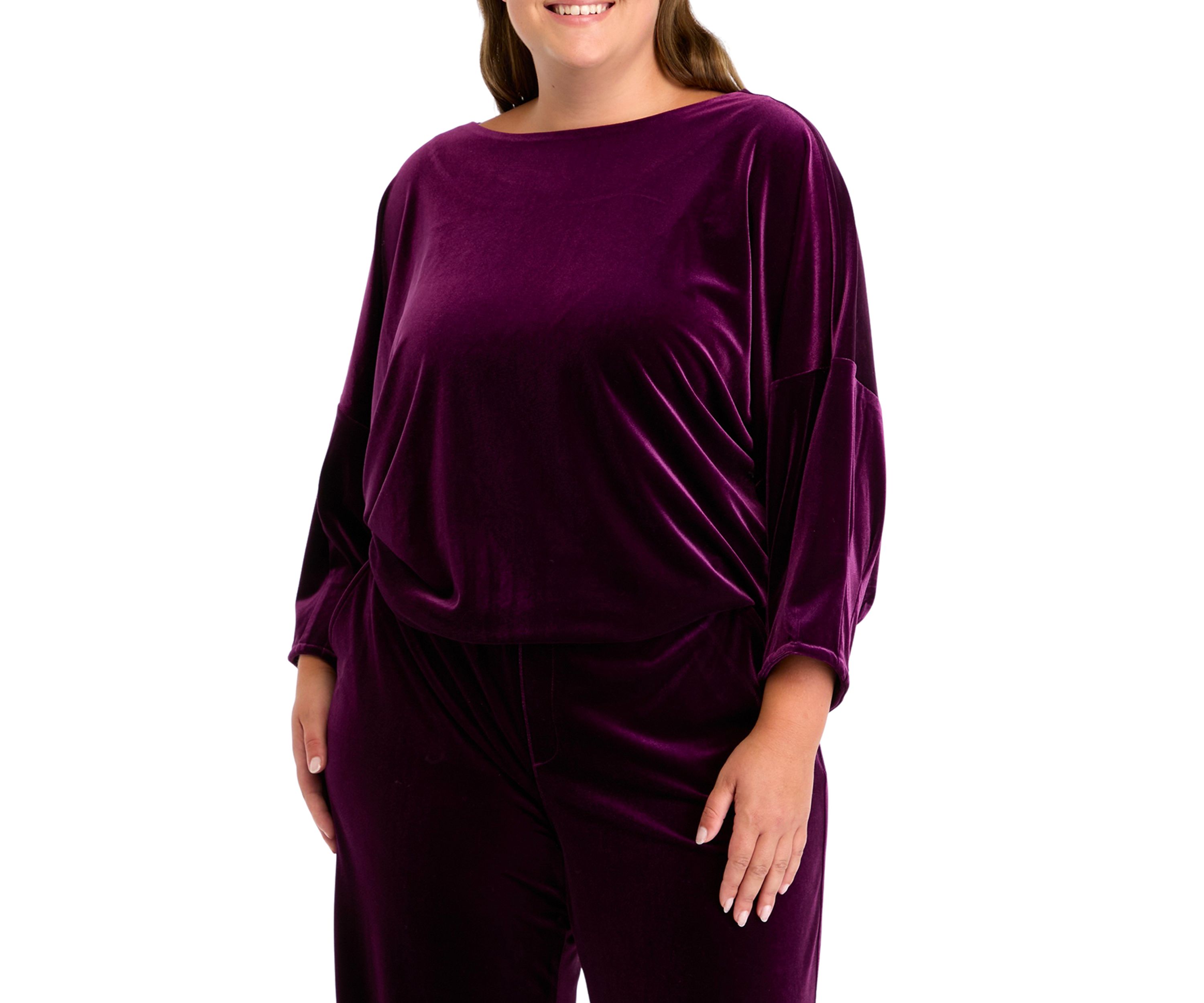 Plus Size Dixie Stretch Velvet Top