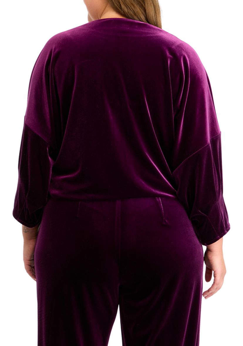 Plus Size Dixie Stretch Velvet Top