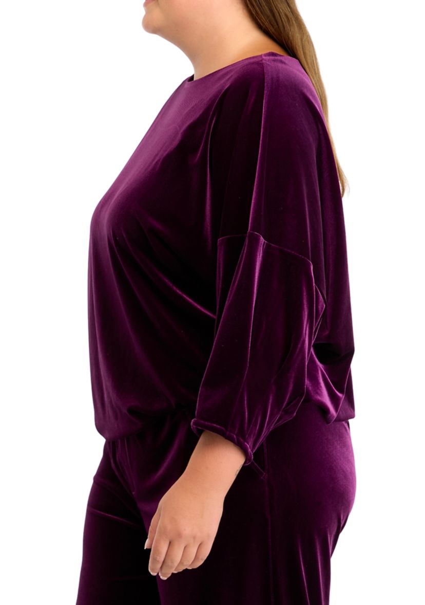 Plus Size Dixie Stretch Velvet Top