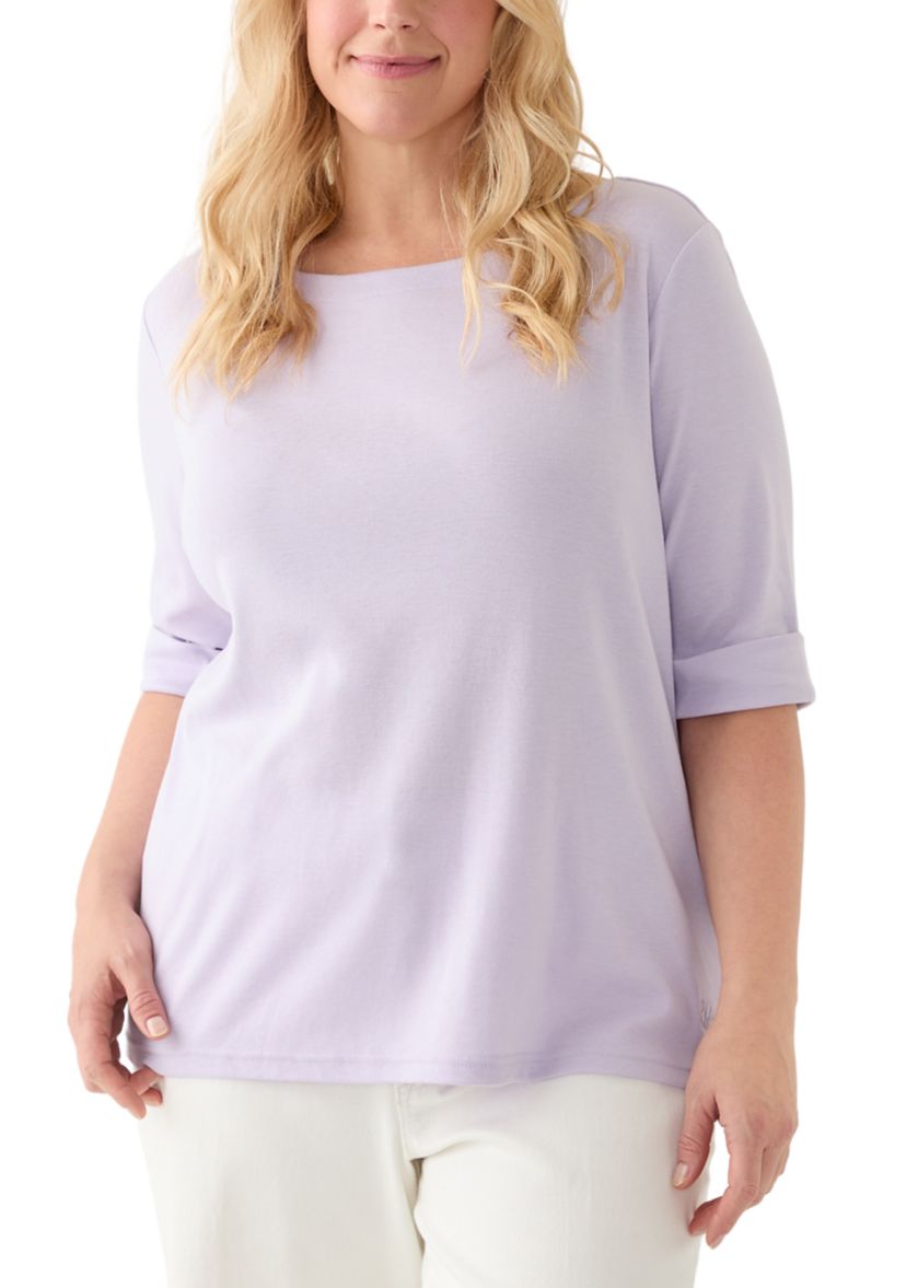 Plus Size Alanis Boat Neck Knit Top