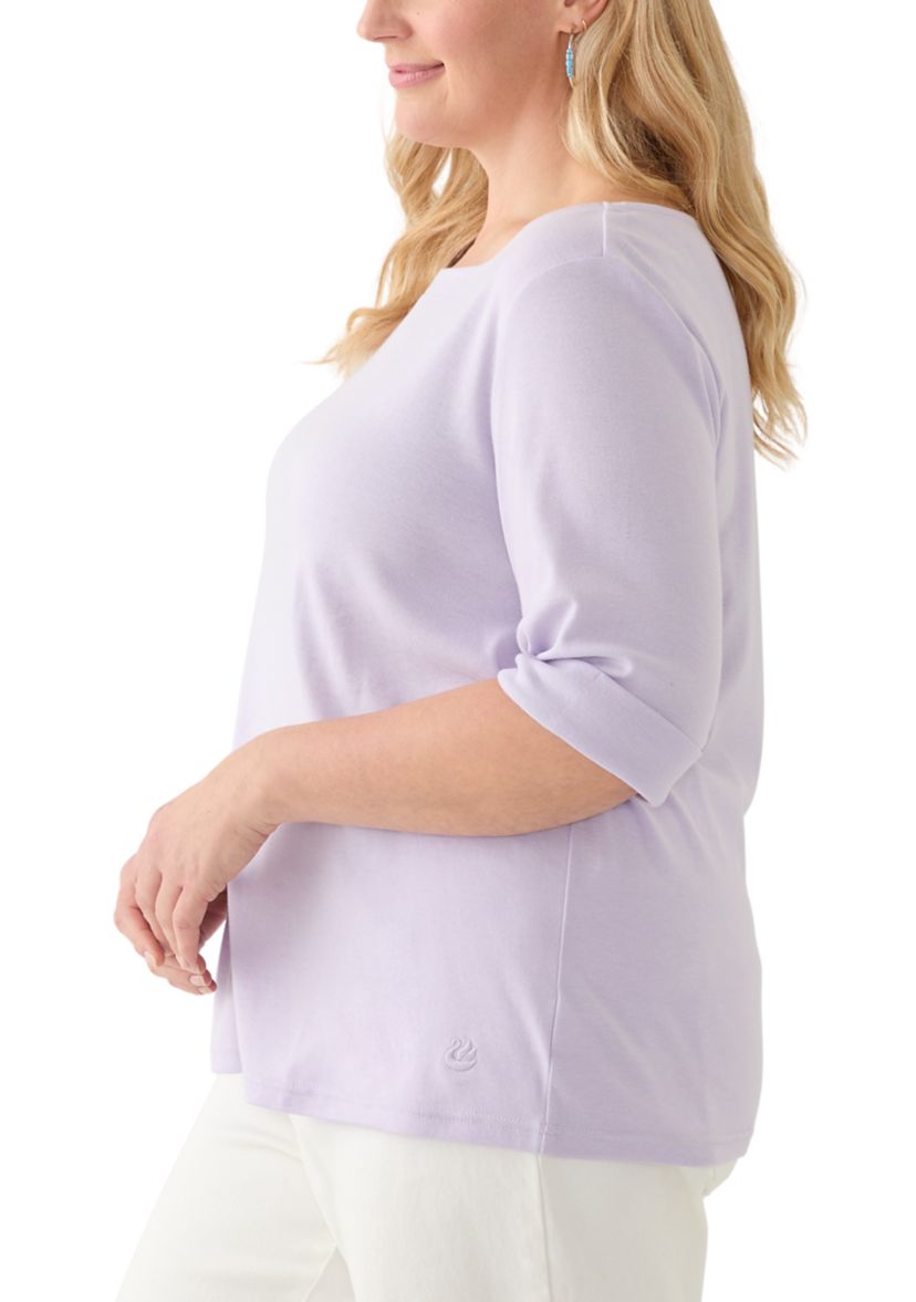Plus Size Alanis Boat Neck Knit Top
