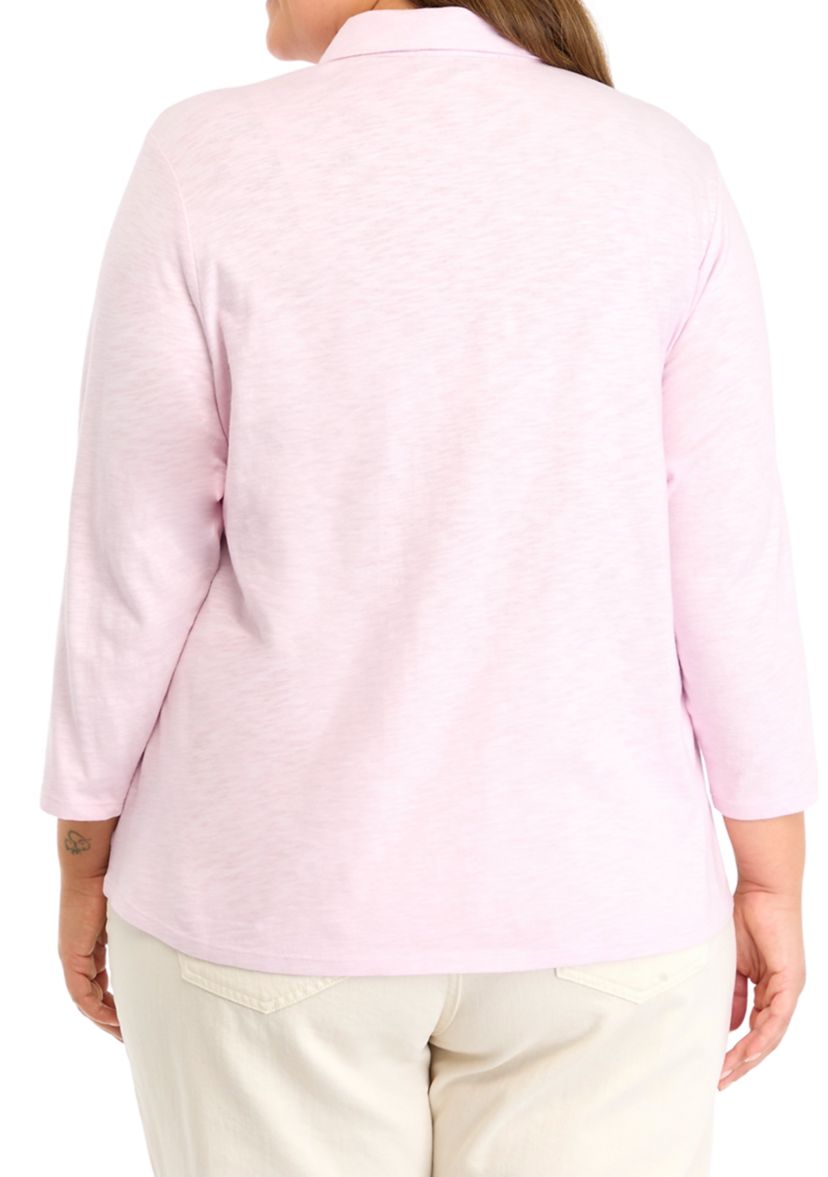 Plus Size Astery Henley Knit Top