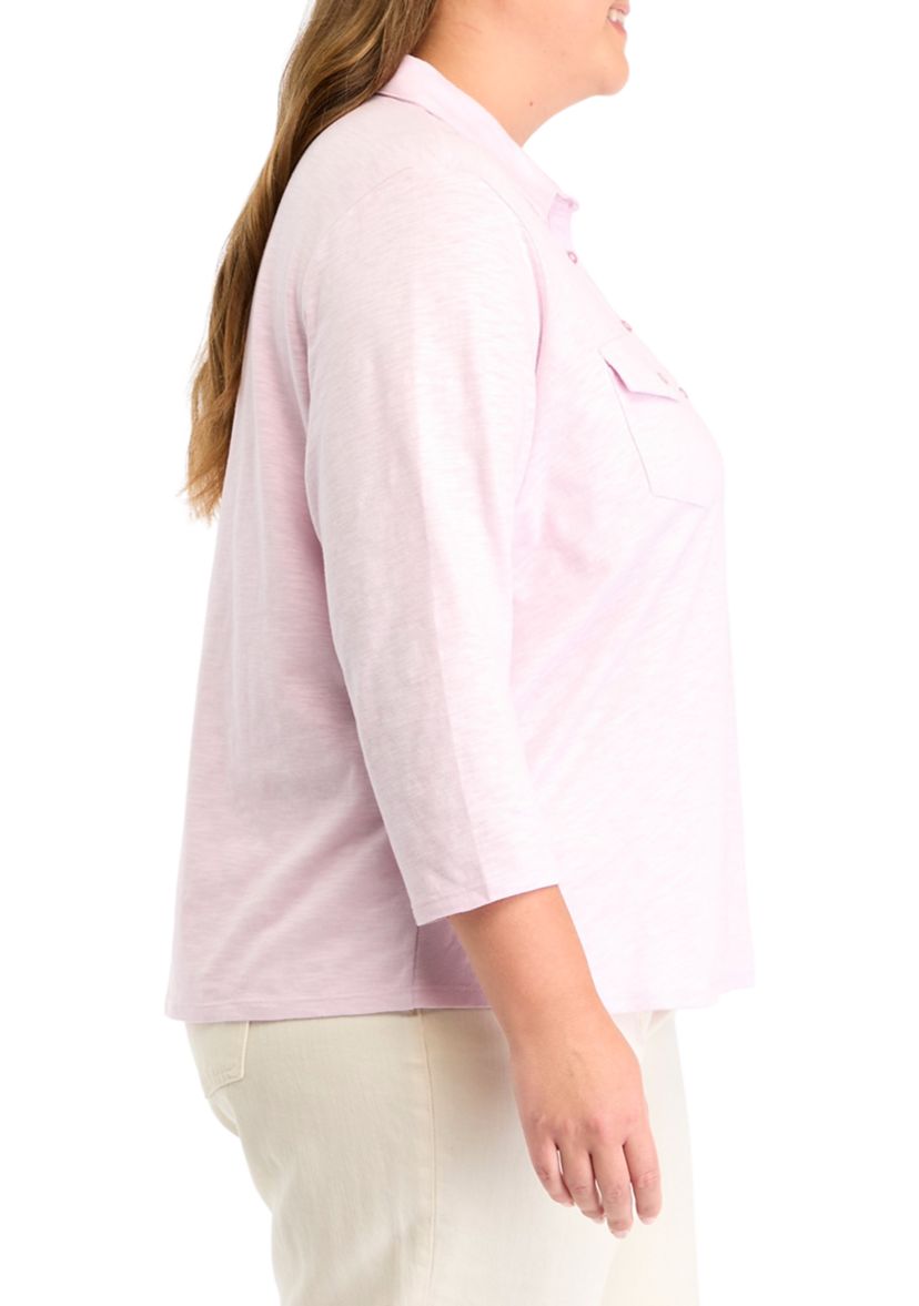 Plus Size Astery Henley Knit Top