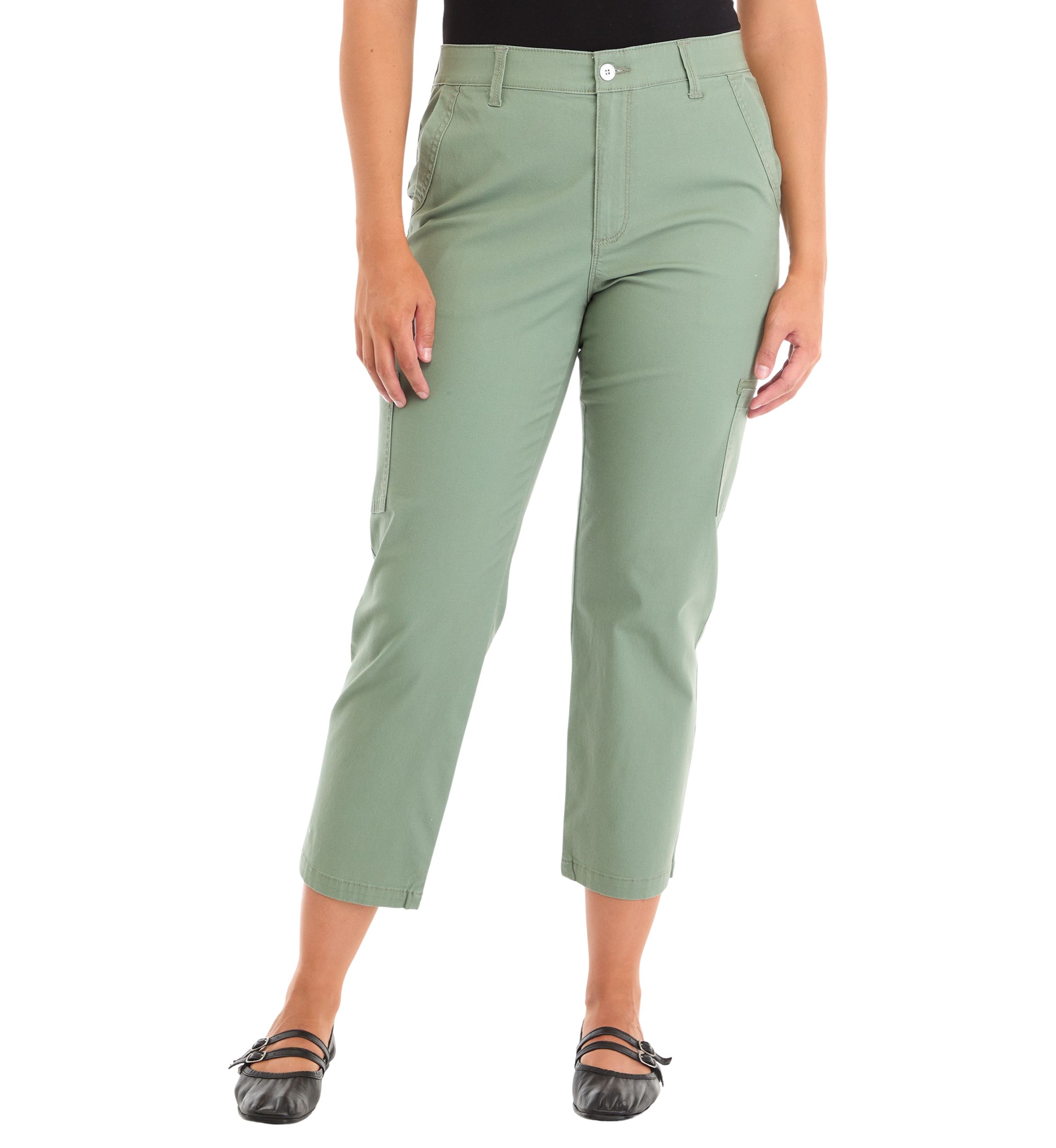 Womens Cargo Pants with Elastic Waistband 