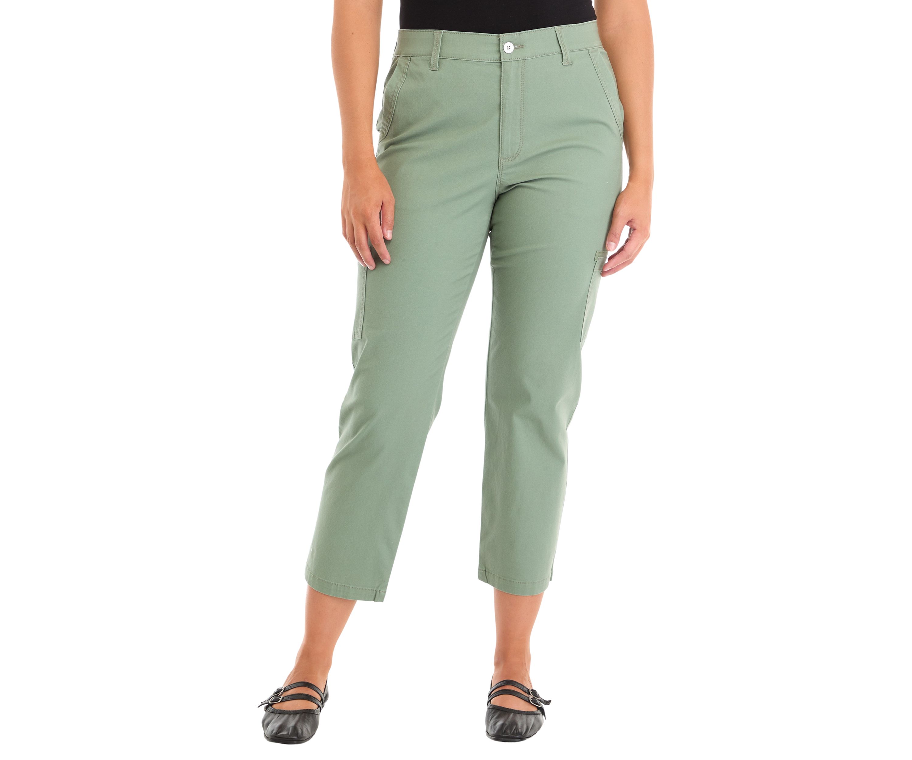 Womens Cargo Pants with Elastic Waistband 