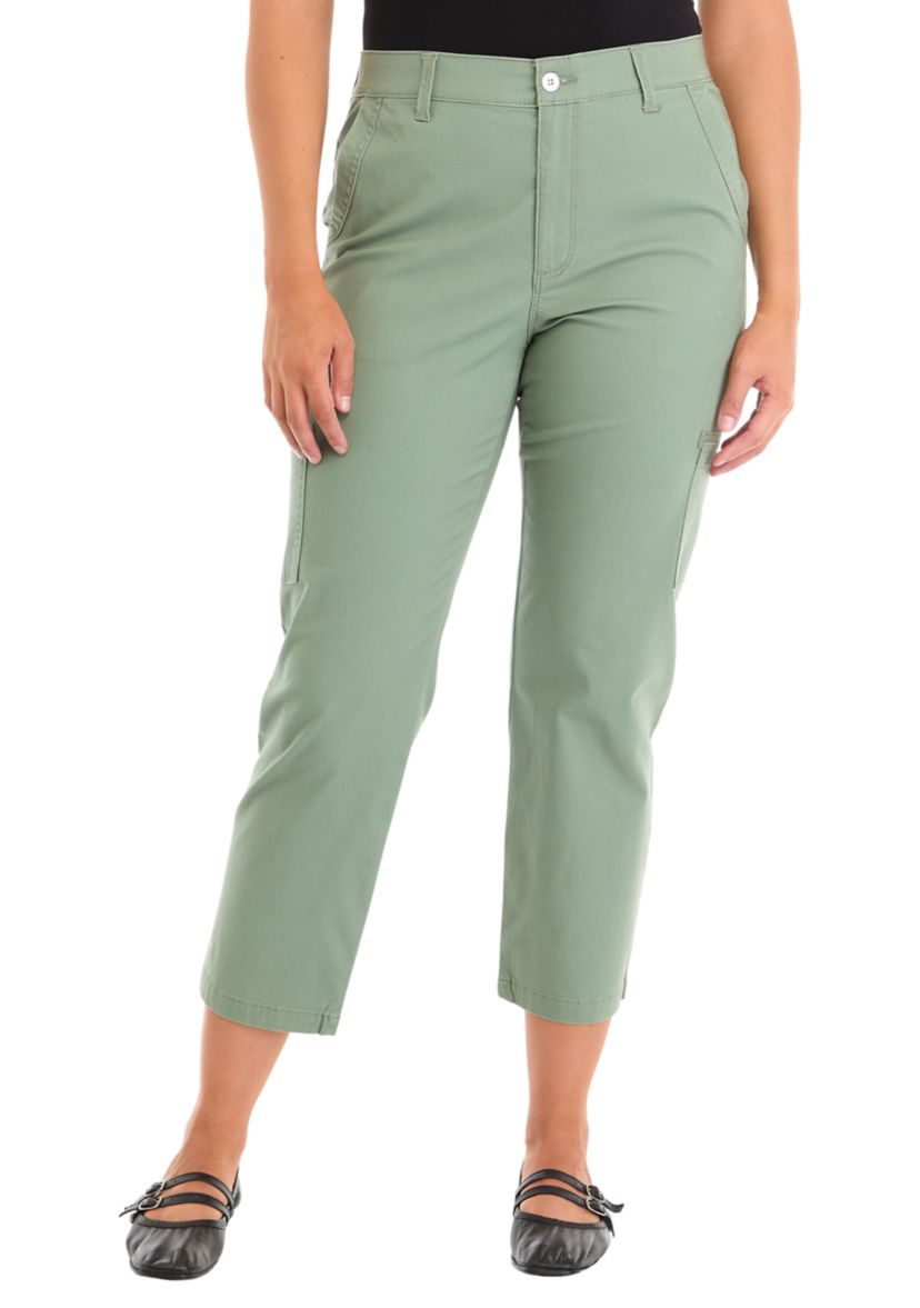 Womens Cargo Pants with Elastic Waistband 