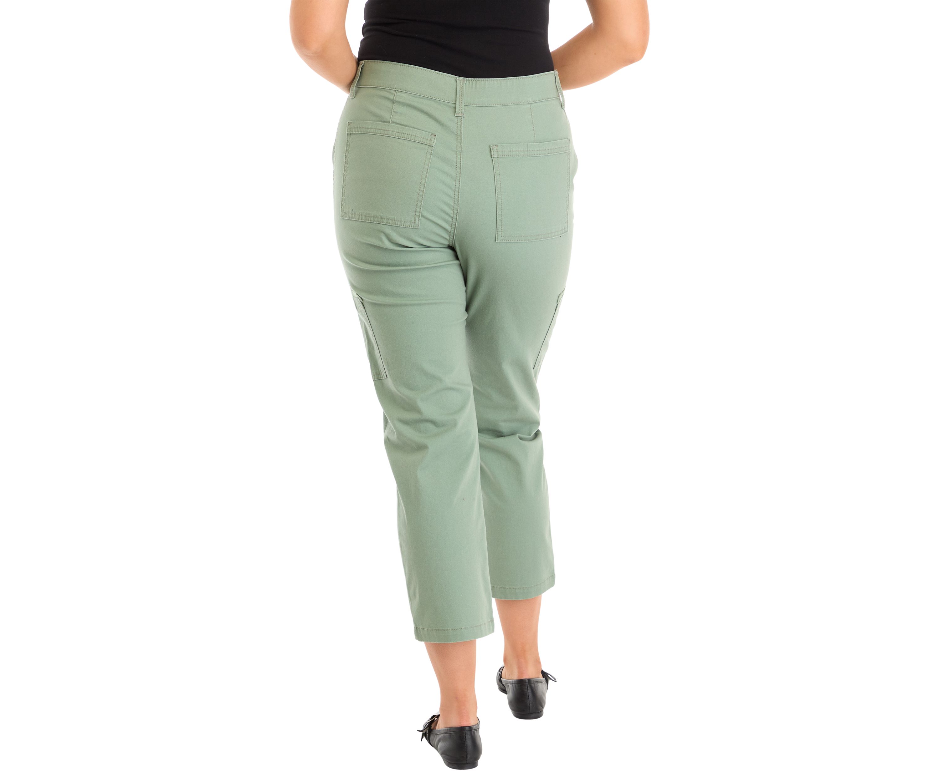 Womens Cargo Pants with Elastic Waistband 