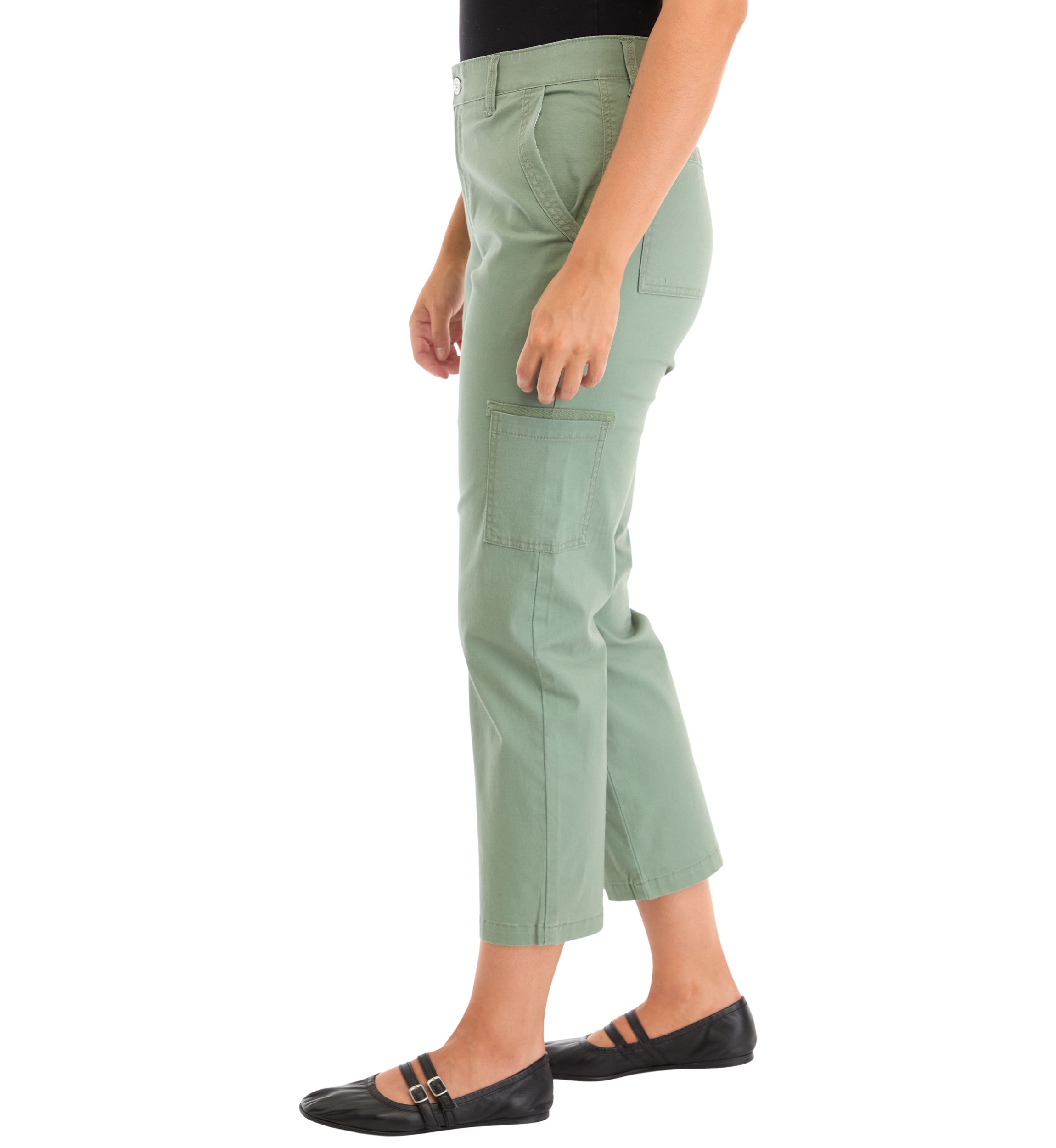 Womens Cargo Pants with Elastic Waistband 