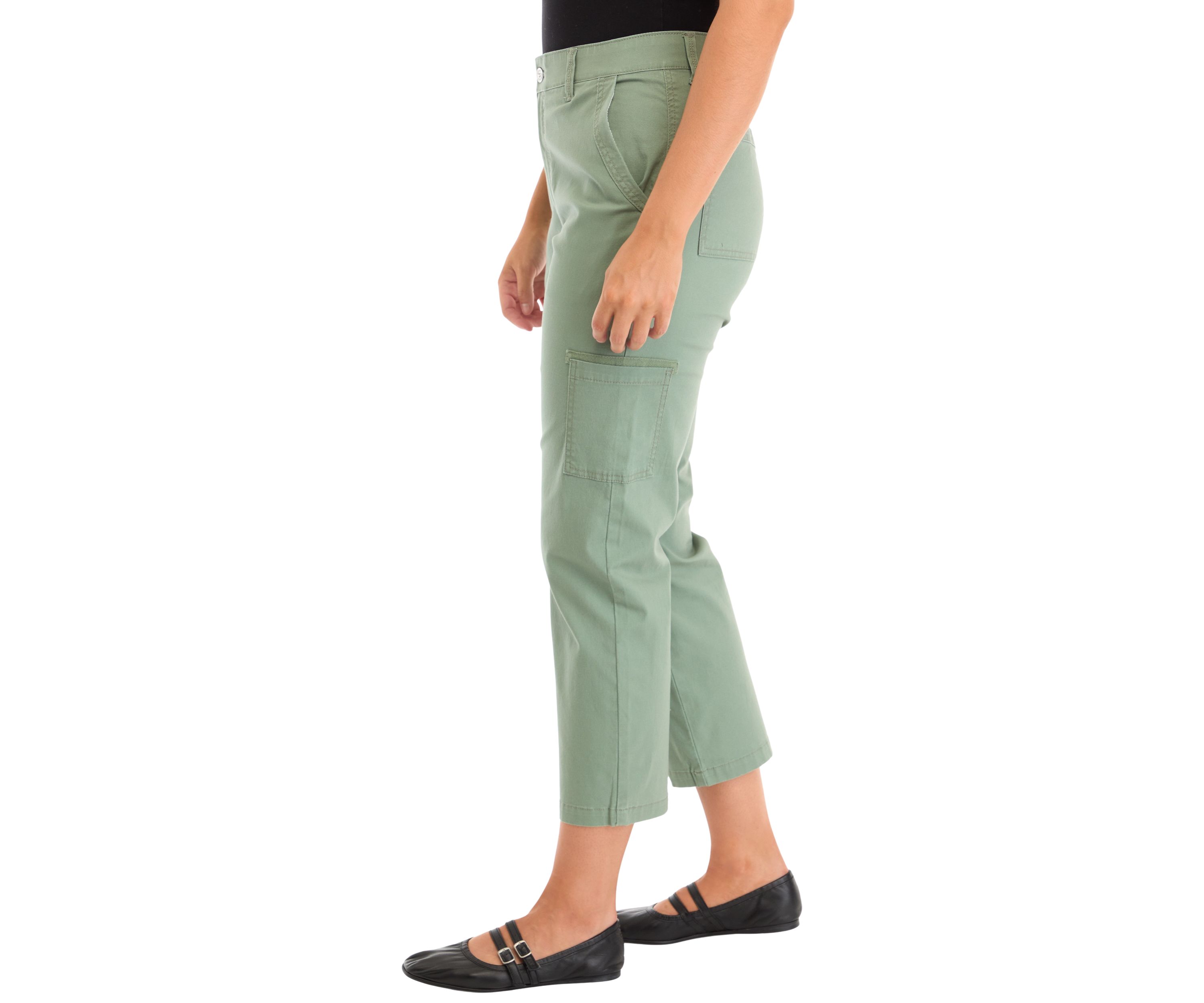 Womens Cargo Pants with Elastic Waistband 