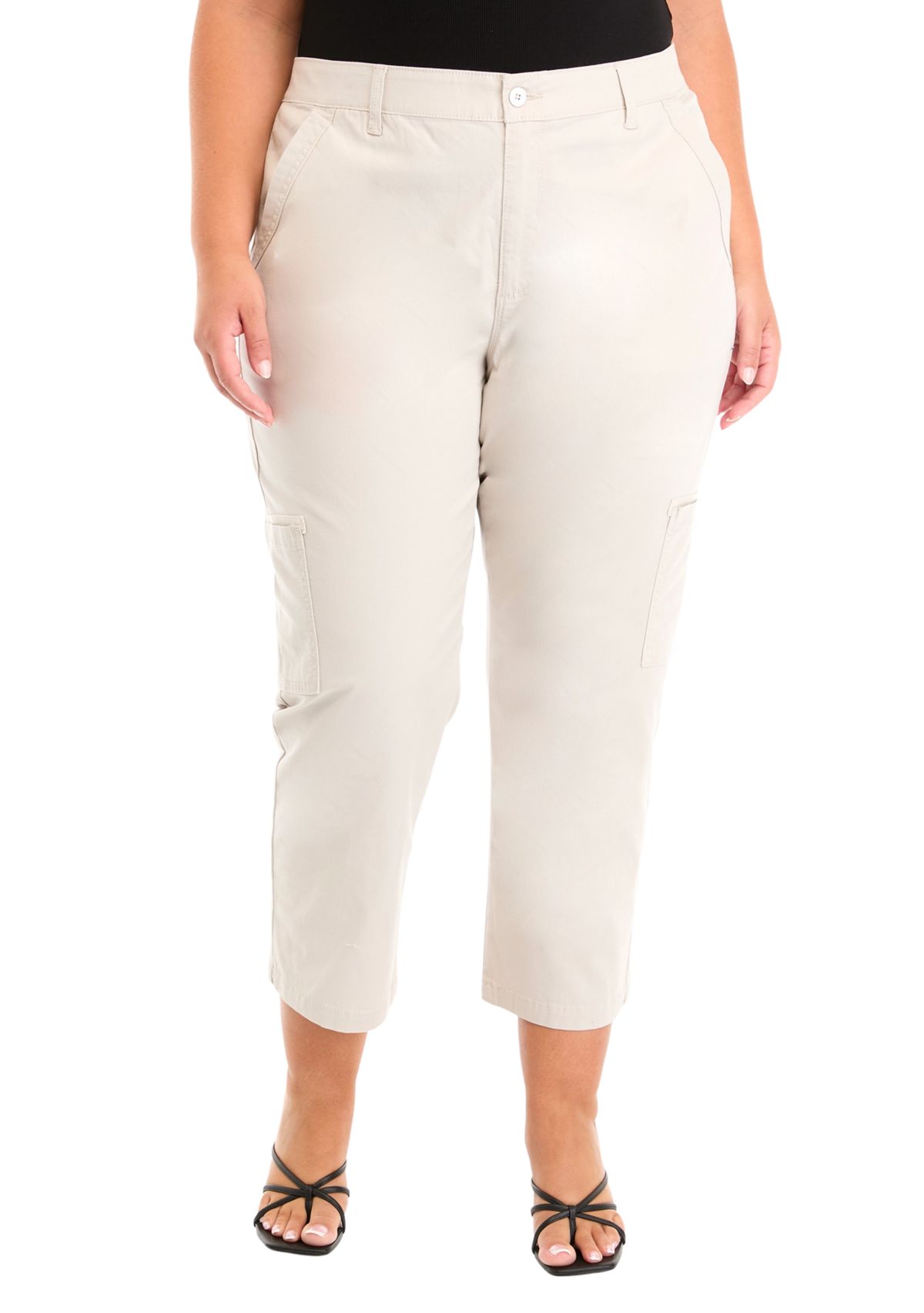 Plus Size Cargo Ankle Pants