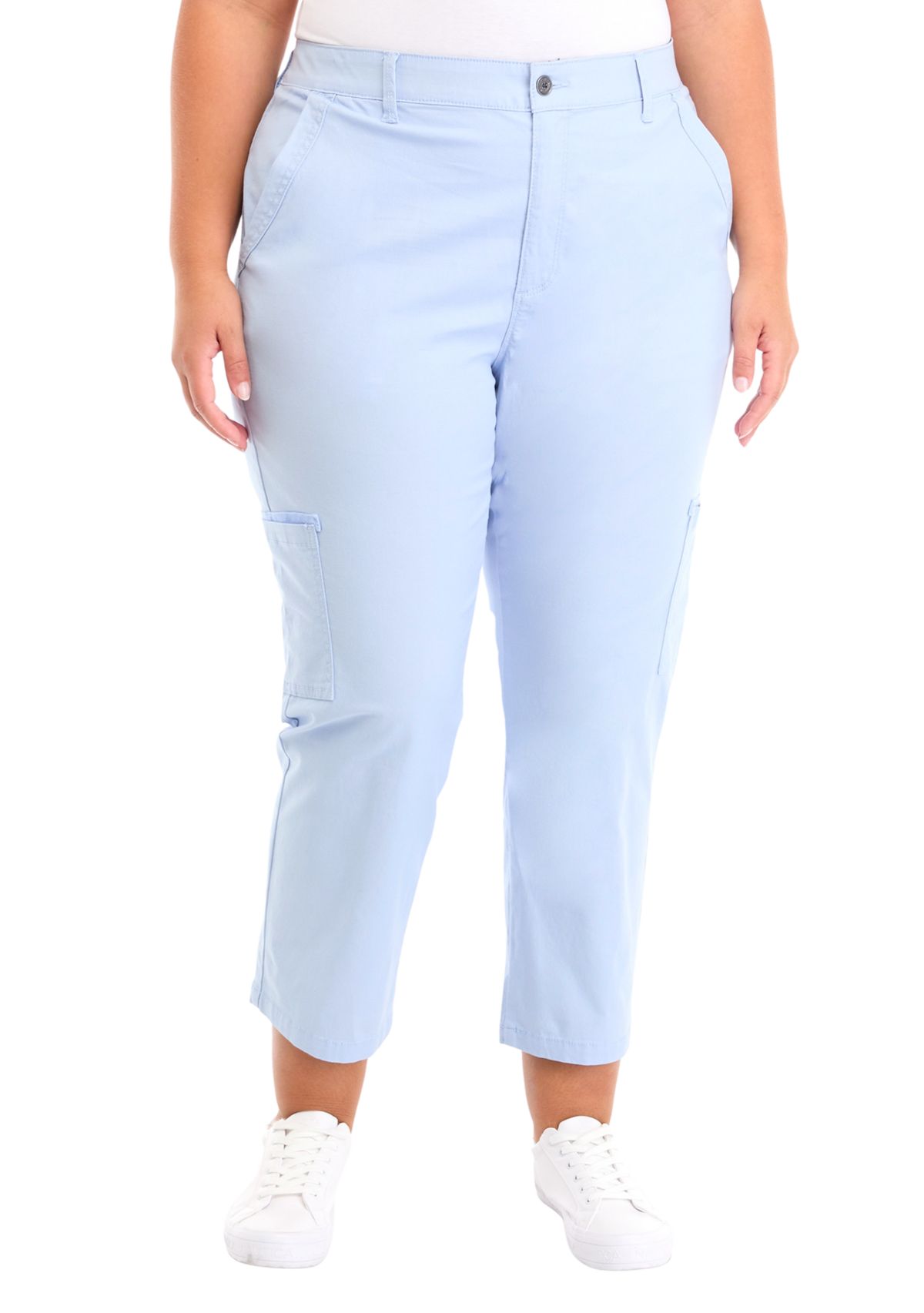 Plus Size Cargo Ankle Pants