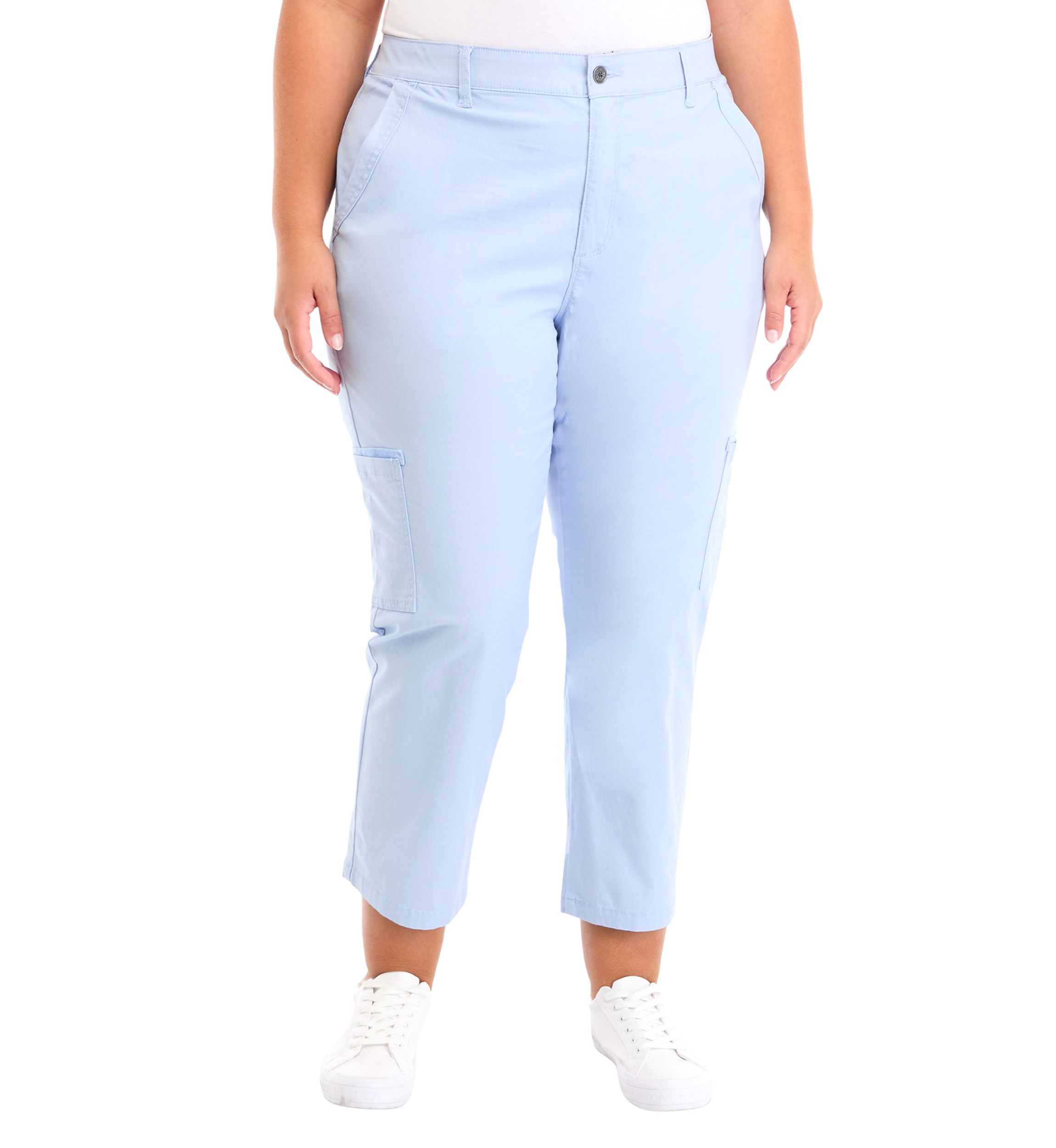 Plus Size Cargo Ankle Pants
