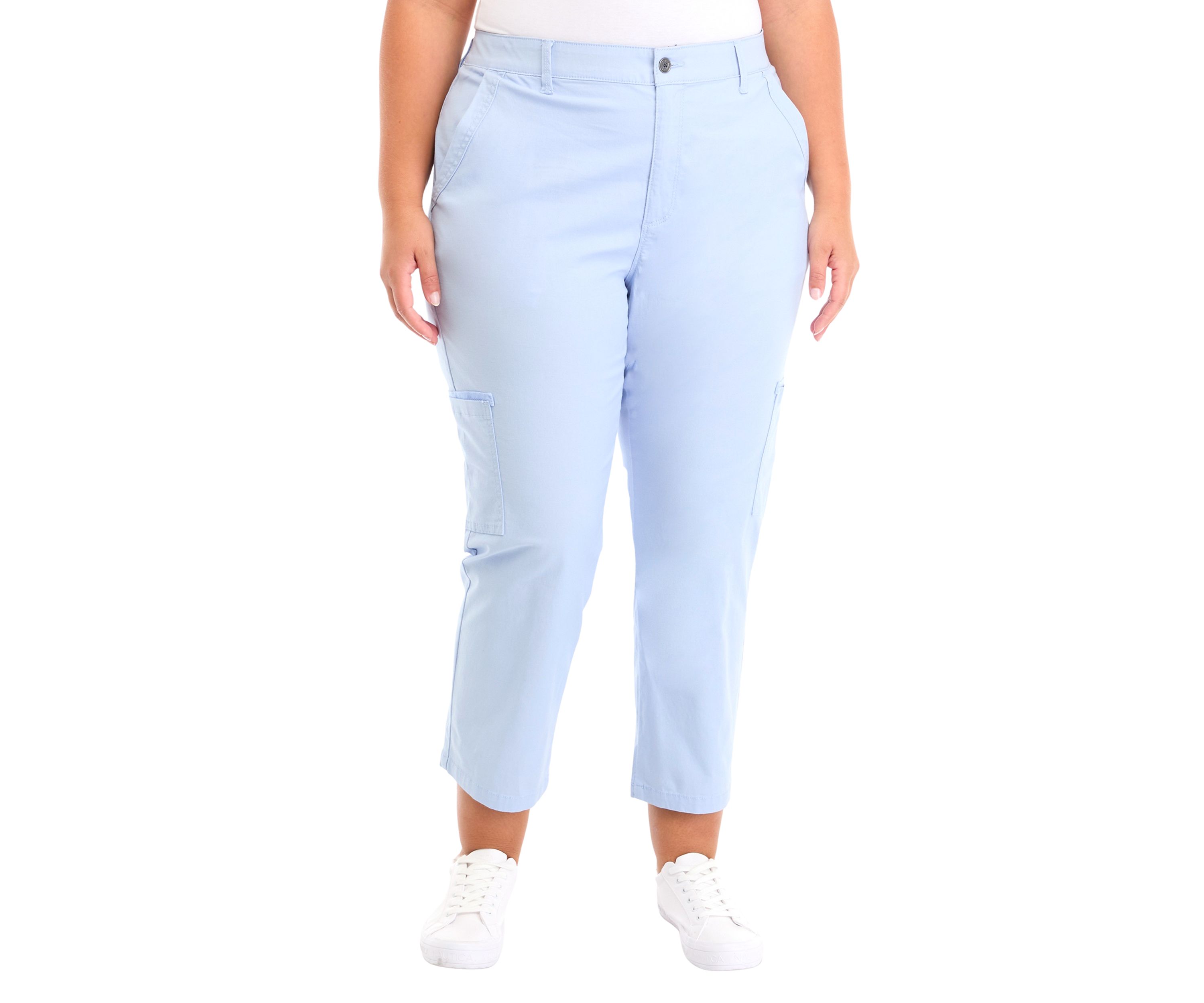 Plus Size Cargo Ankle Pants