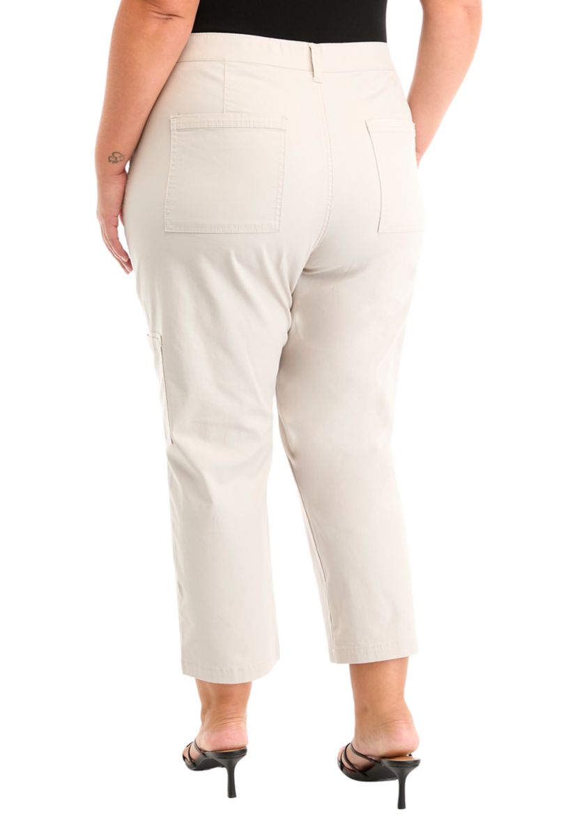 Plus Size Cargo Ankle Pants