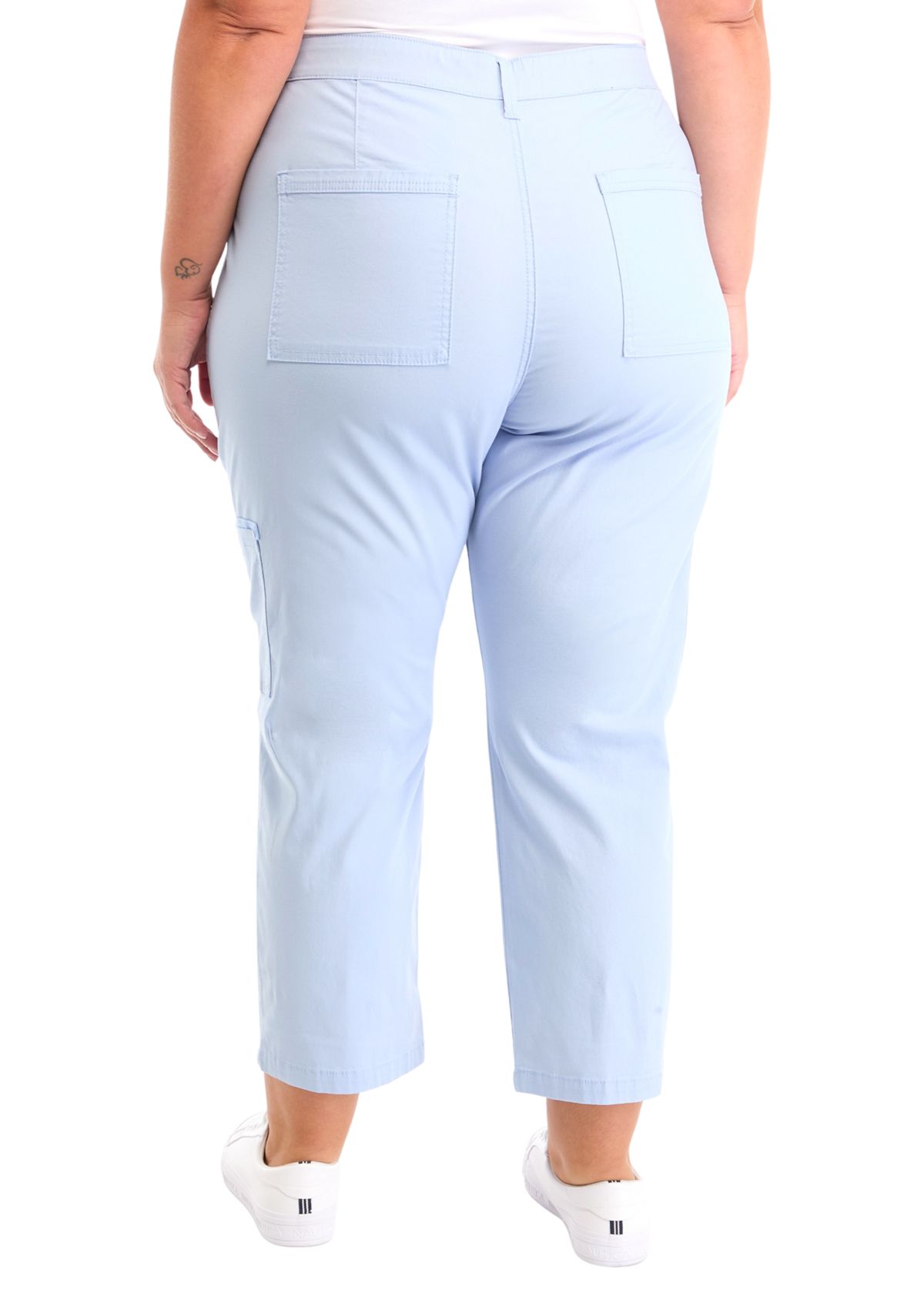 Plus Size Cargo Ankle Pants
