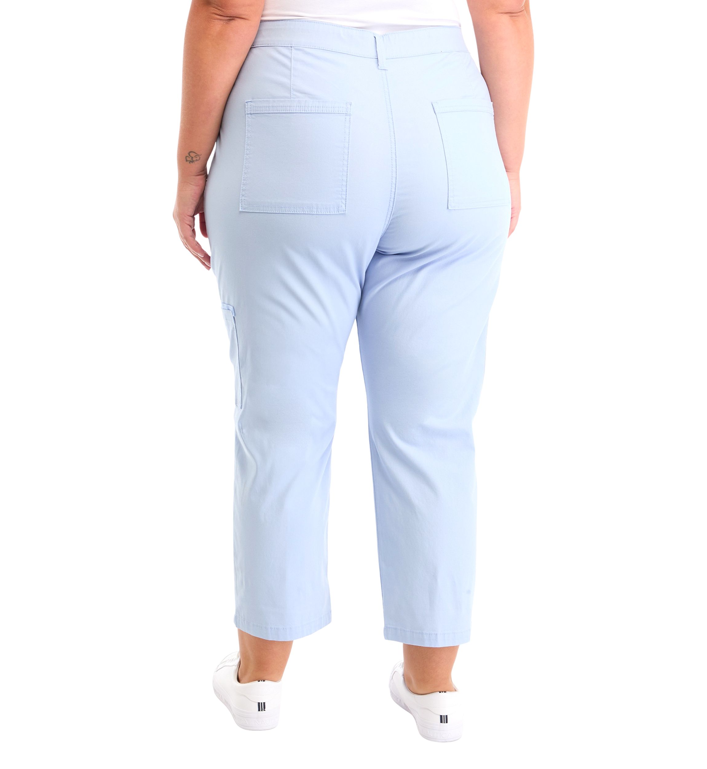 Plus Size Cargo Ankle Pants