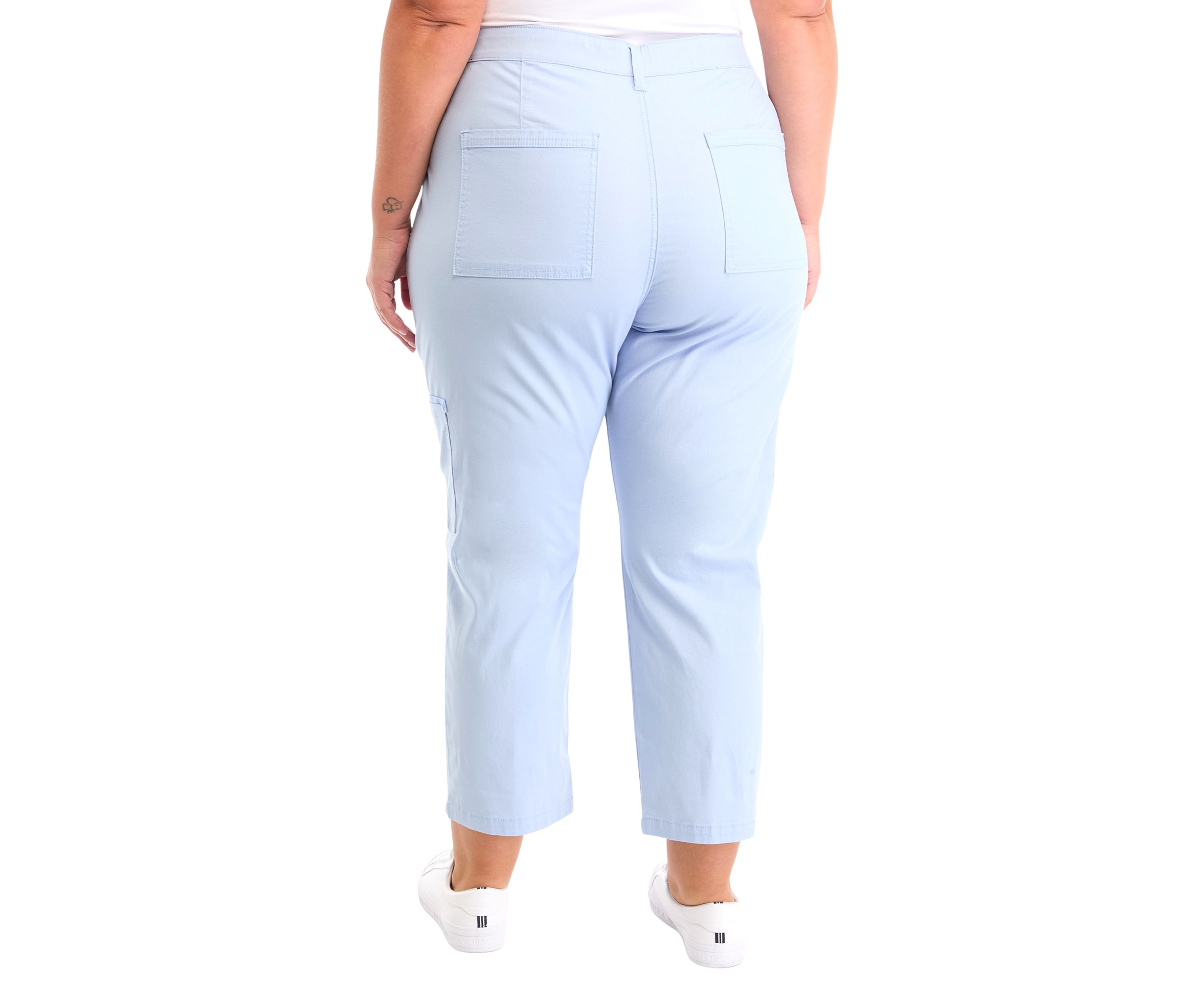 Plus Size Cargo Ankle Pants