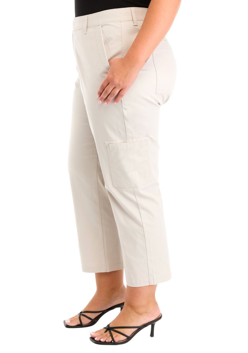 Plus Size Cargo Ankle Pants