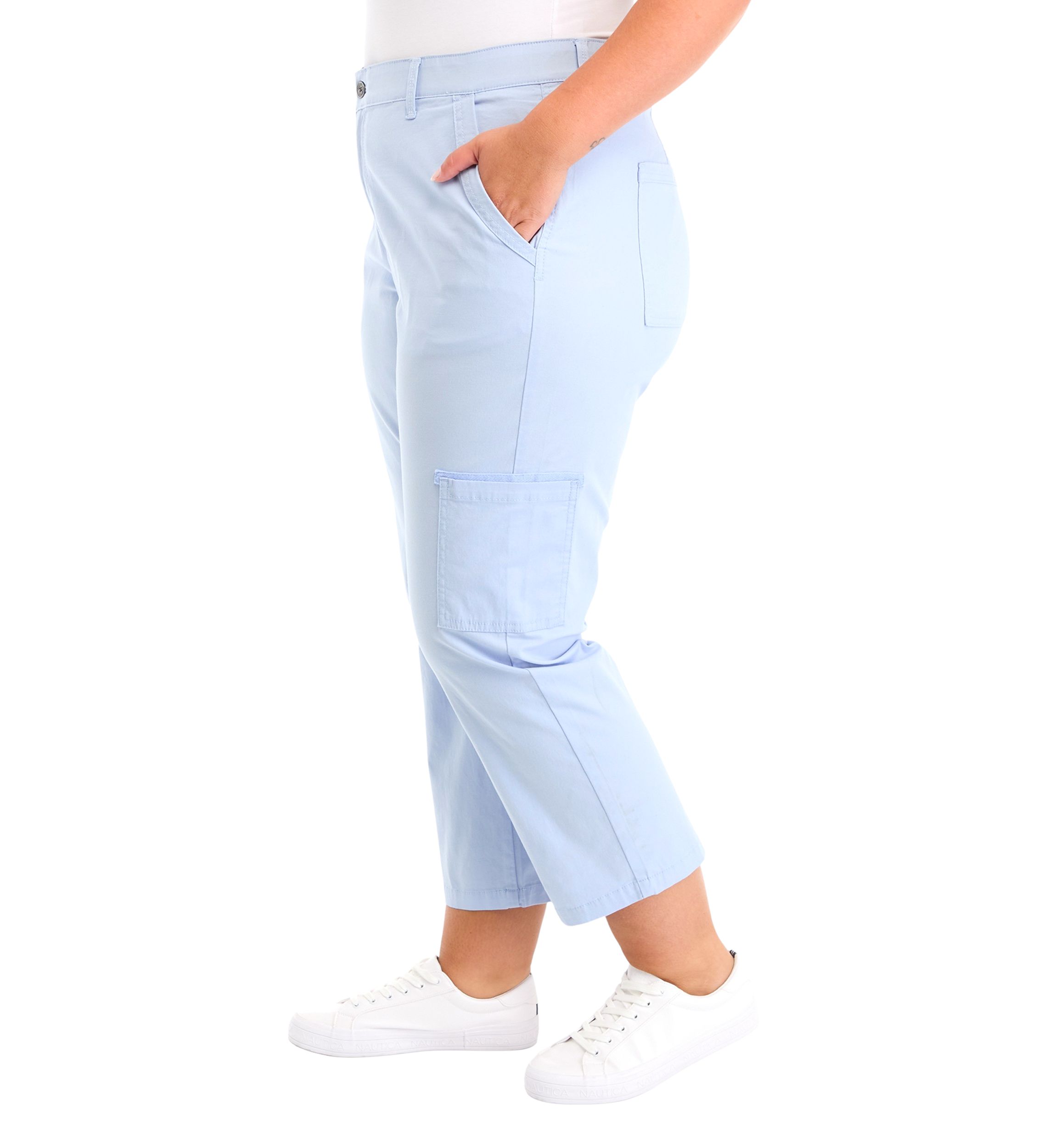 Plus Size Cargo Ankle Pants