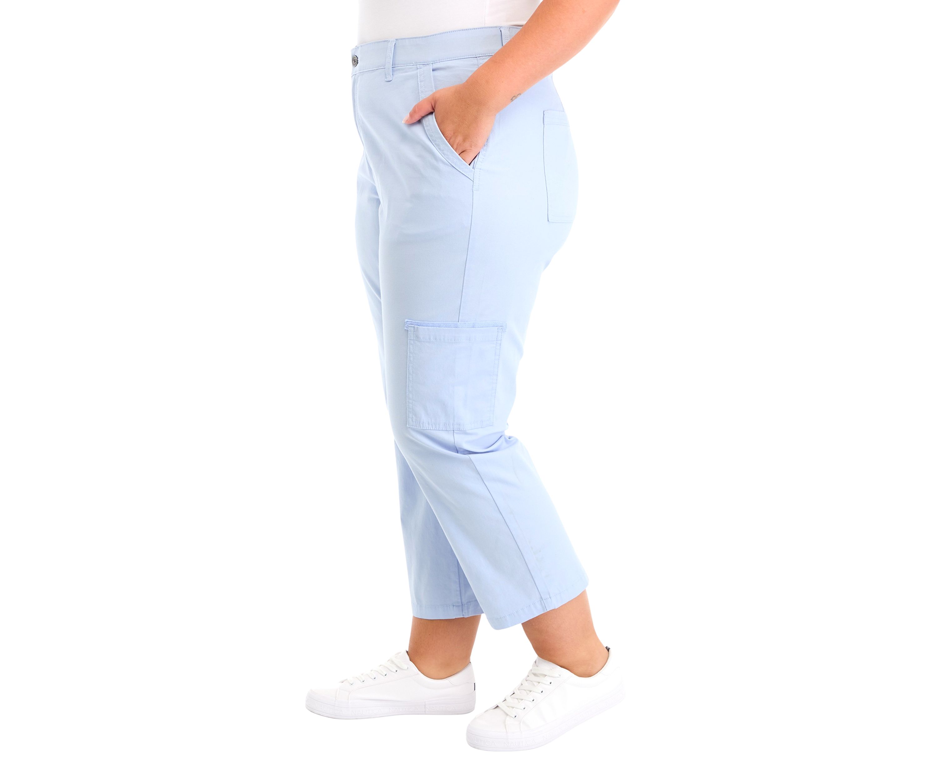 Plus Size Cargo Ankle Pants