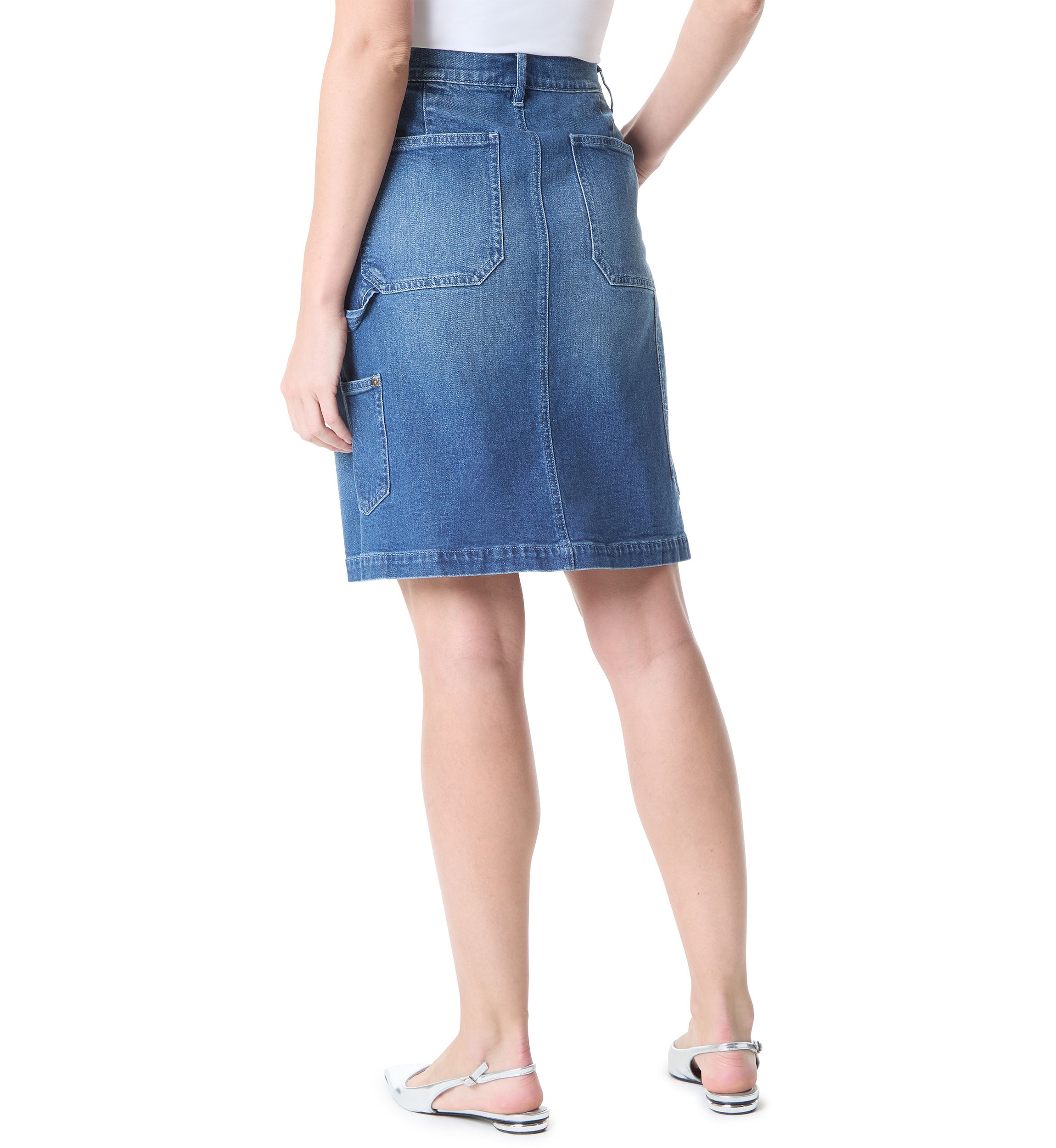 Womens High Rise Utility Skirt