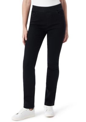 Gloria Vanderbilt Women's Amanda Pull On Jeans, Black, 8