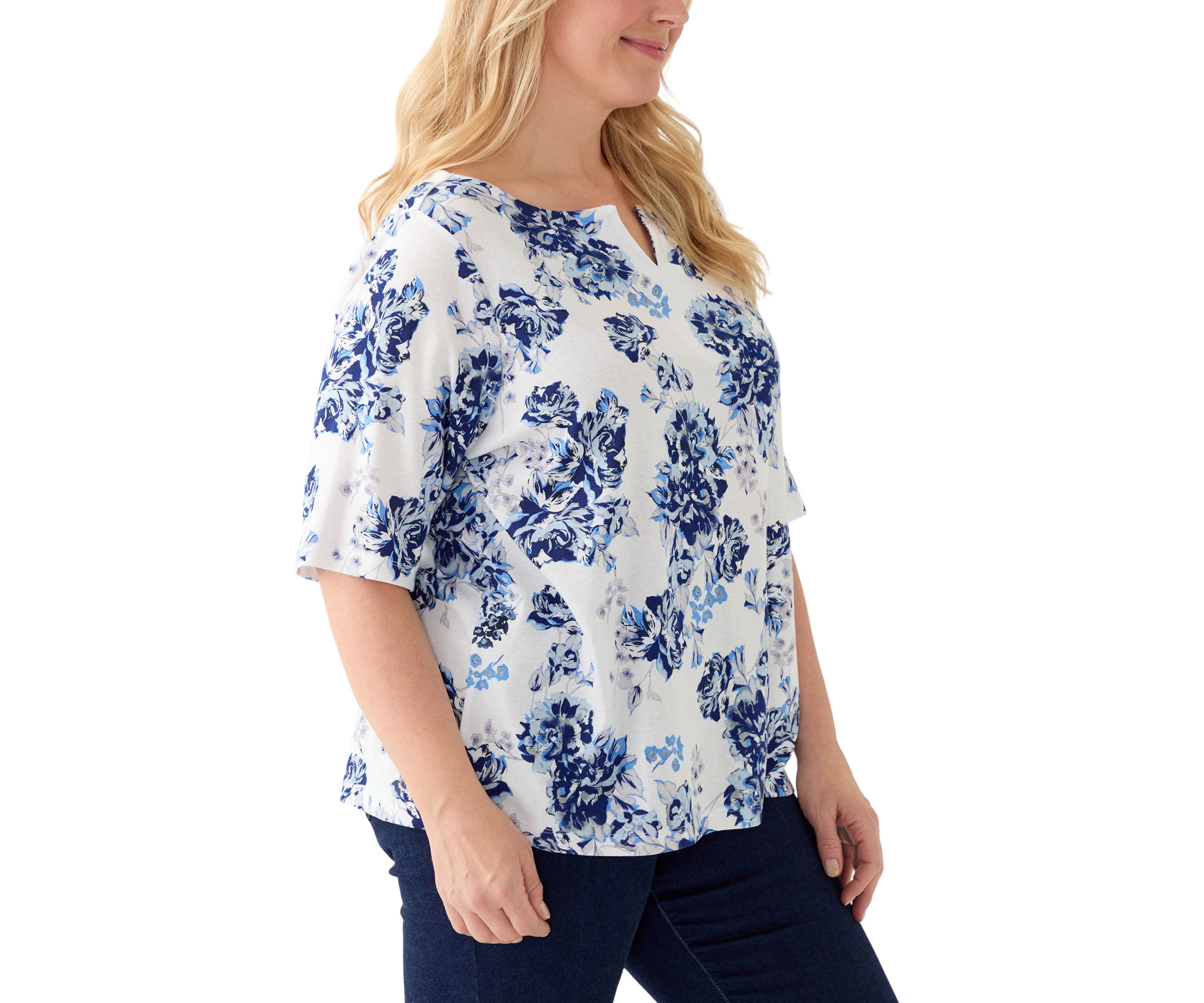 Plus Size Emory Split Neck Knit Top
