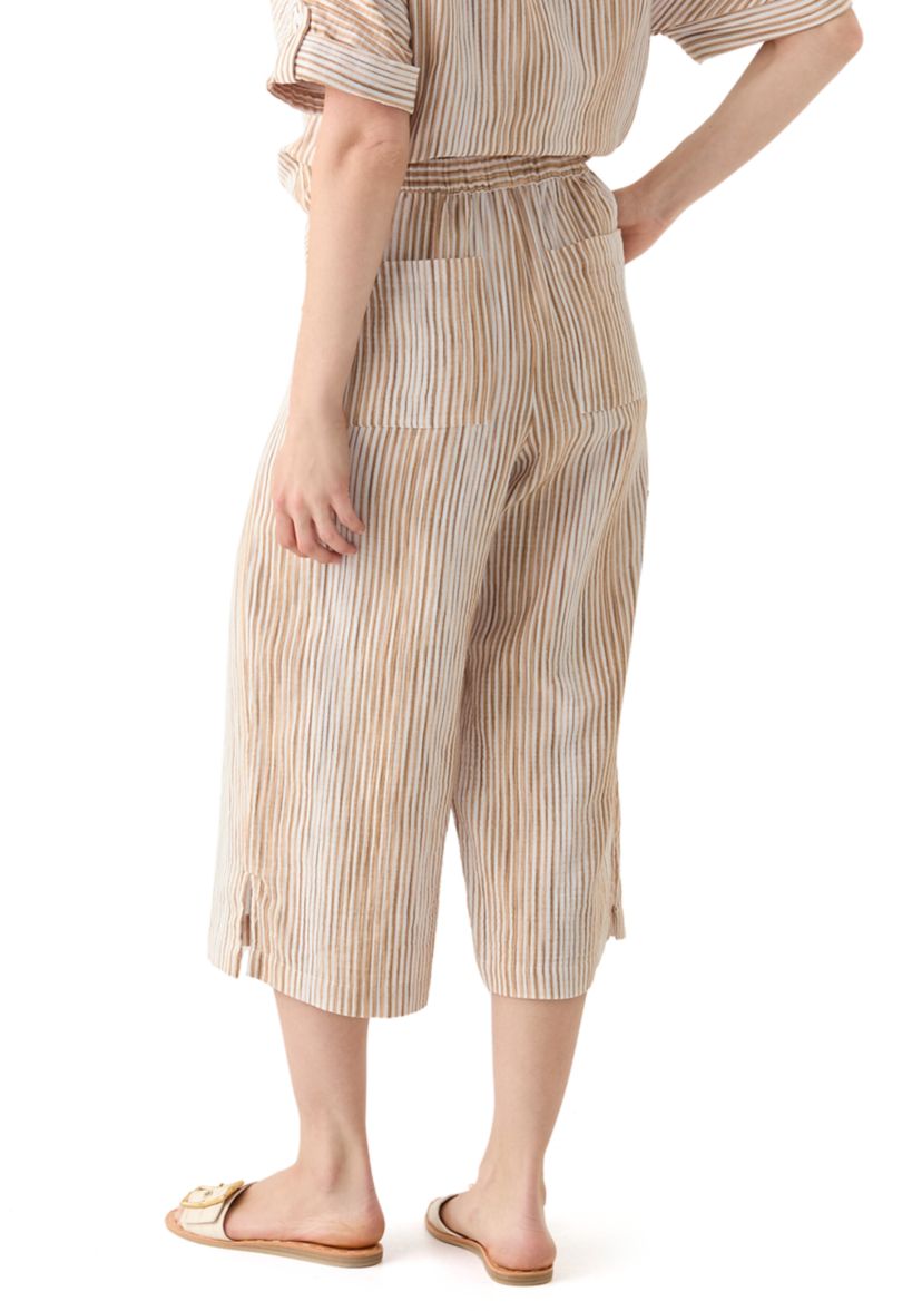 Womens Delia Crinkle Gauze Capri Pants