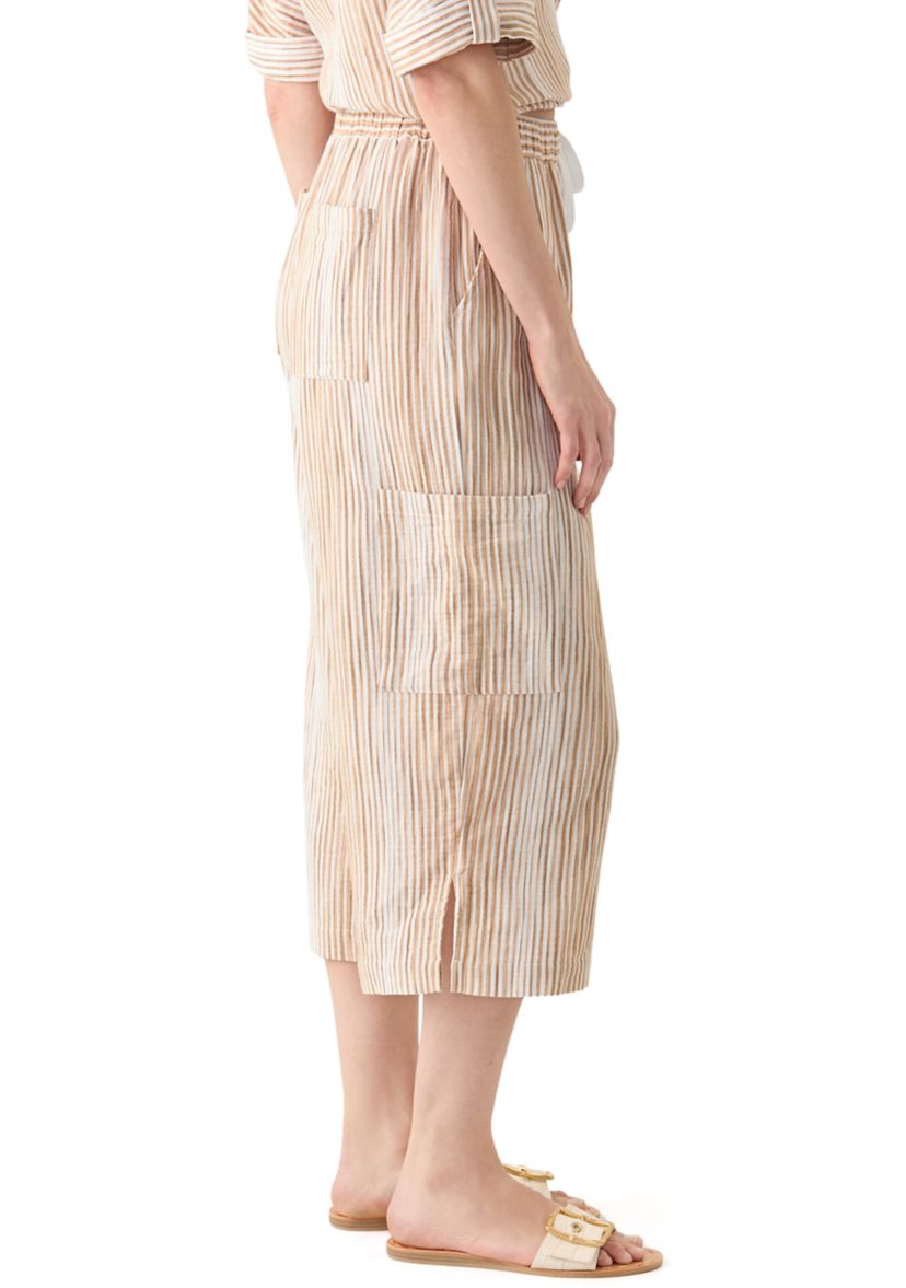 Womens Delia Crinkle Gauze Capri Pants
