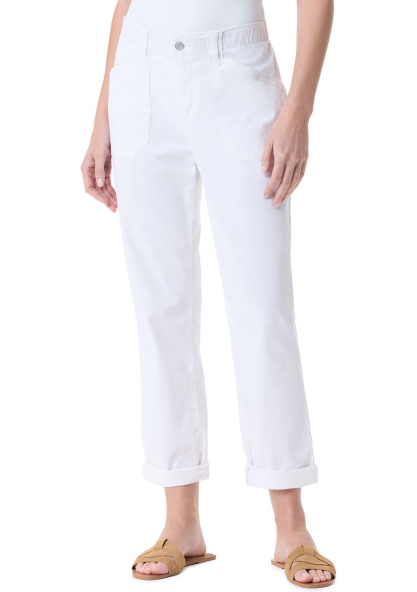 Petite Cuffed Straight Utility Pants 