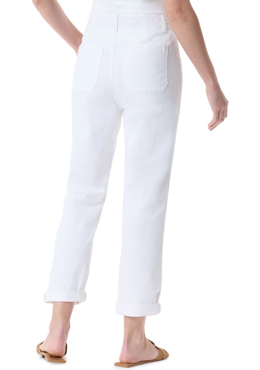 Petite Cuffed Straight Utility Pants 