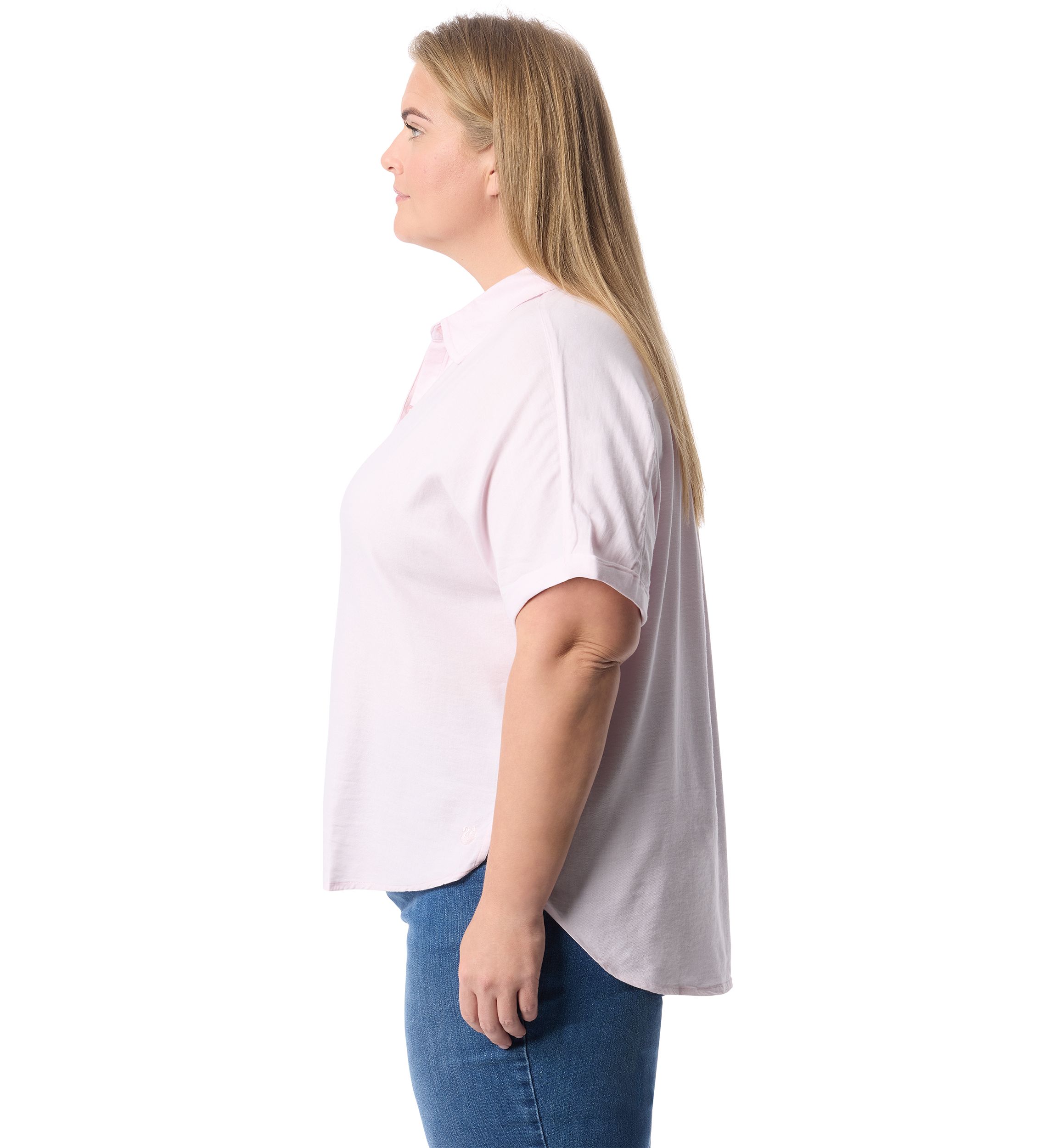 Plus Size Short Sleeve Daisy Woven Shirt 