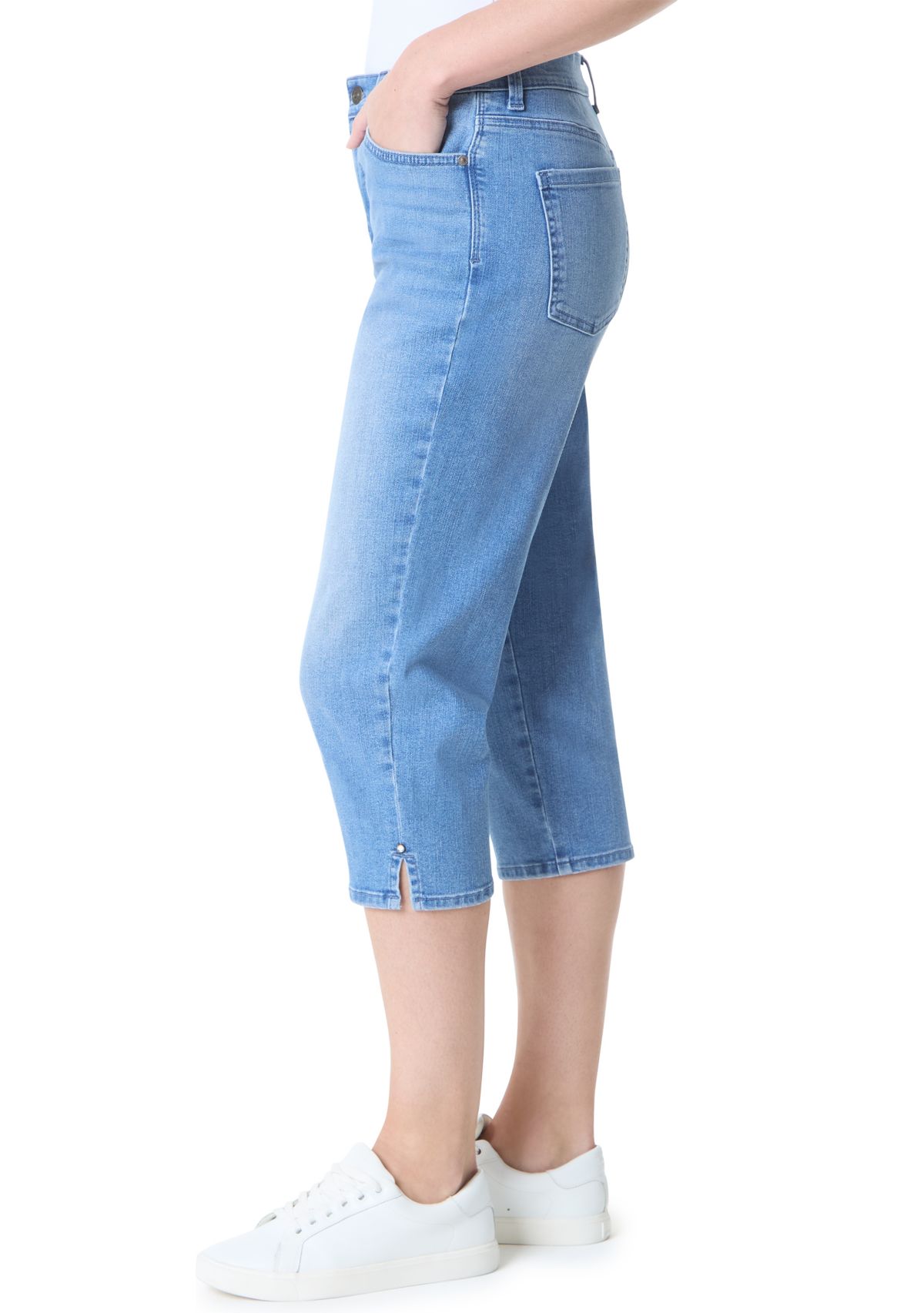 Womens Amanda Capri Slit Pants