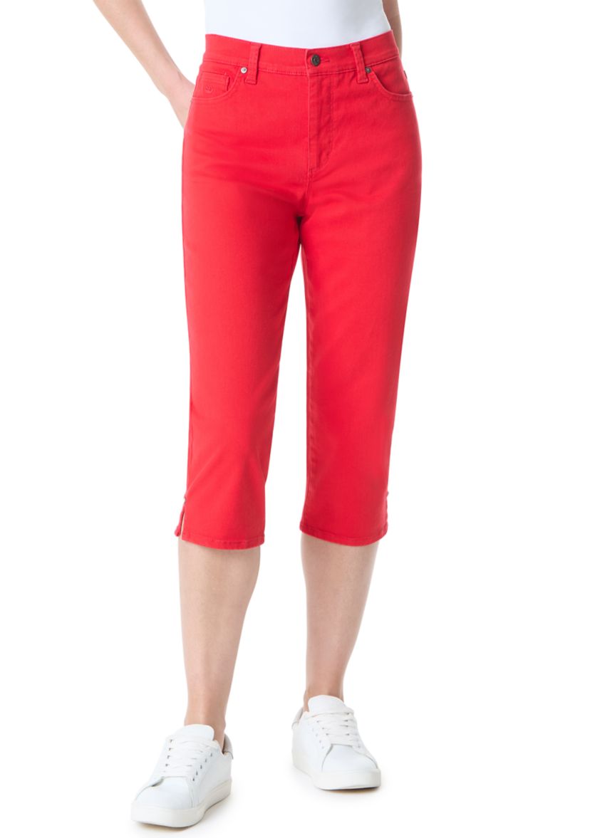 Womens Amanda Capri Pants with Slit 