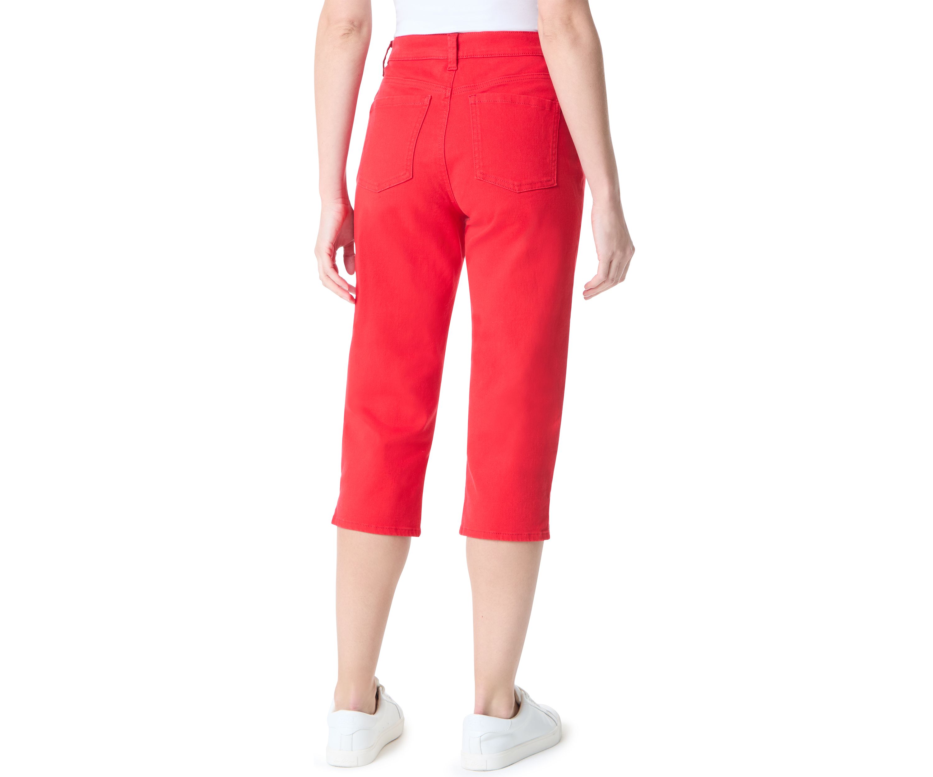 Womens Amanda Capri Pants with Slit 