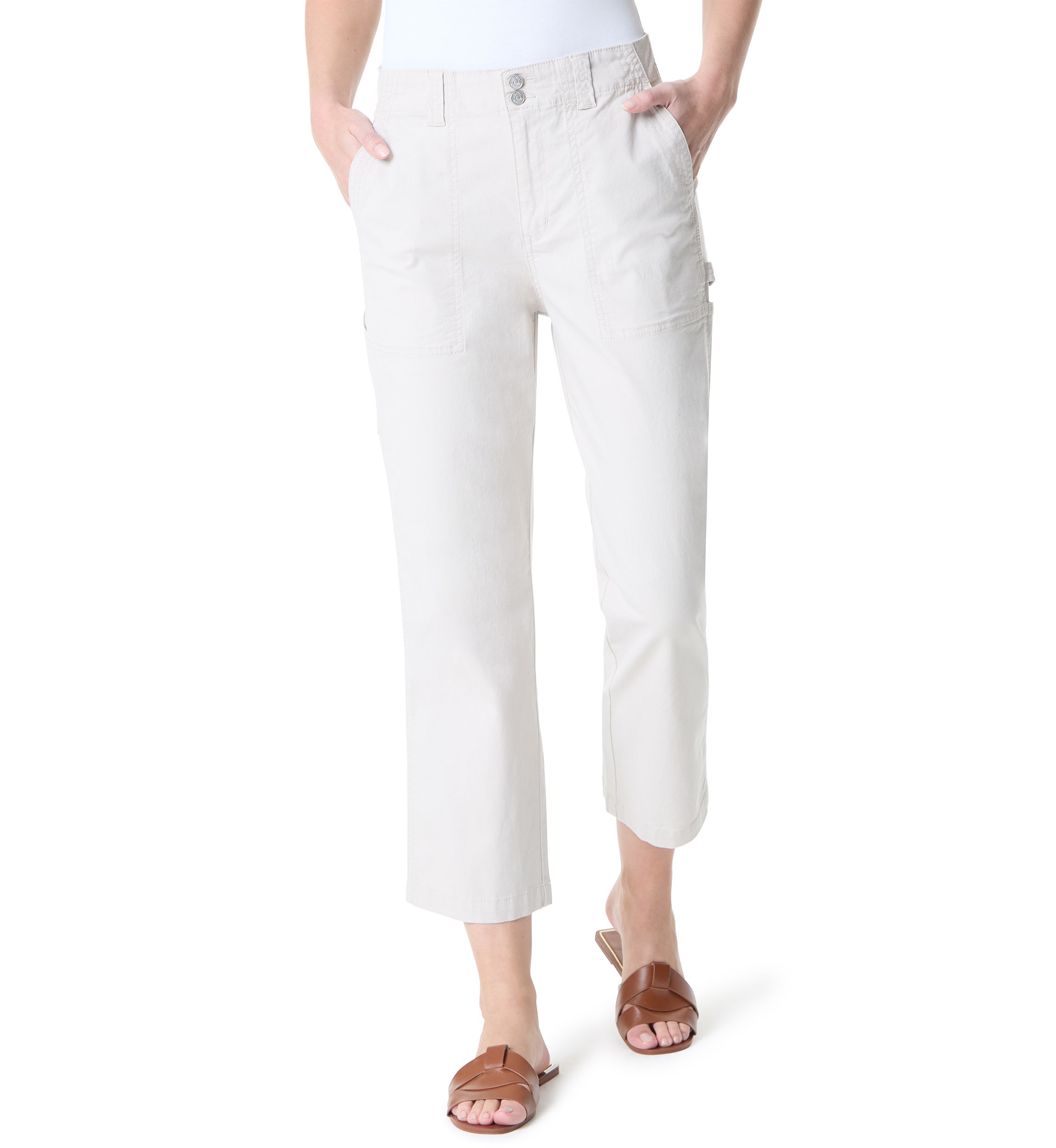 Womens Cropped Carpenter Pants